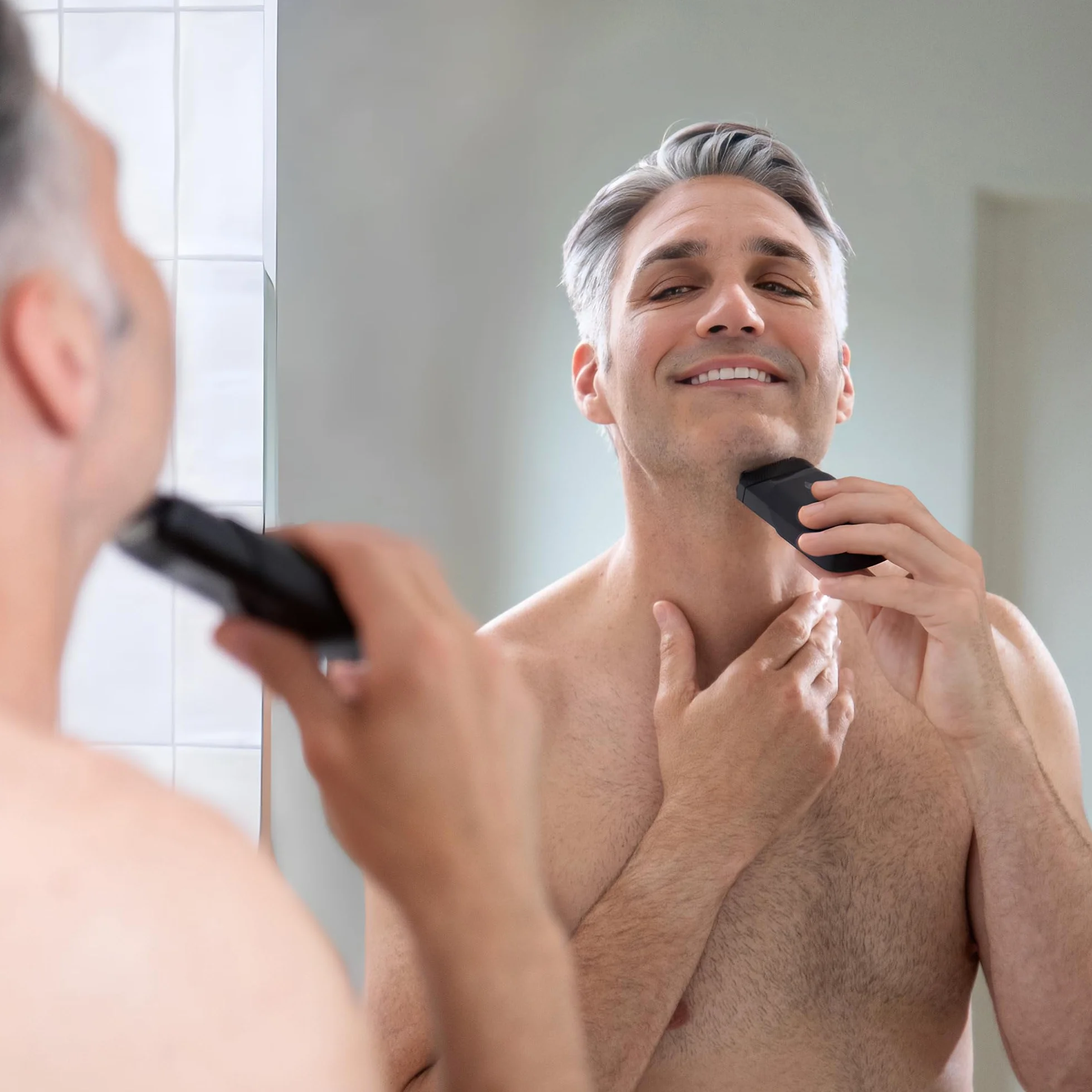 MANSCAPED® The Handyman™ golarka kompaktowa męska elektryczna wodoodporna USB-C do długich włosów i foliowane ostrza