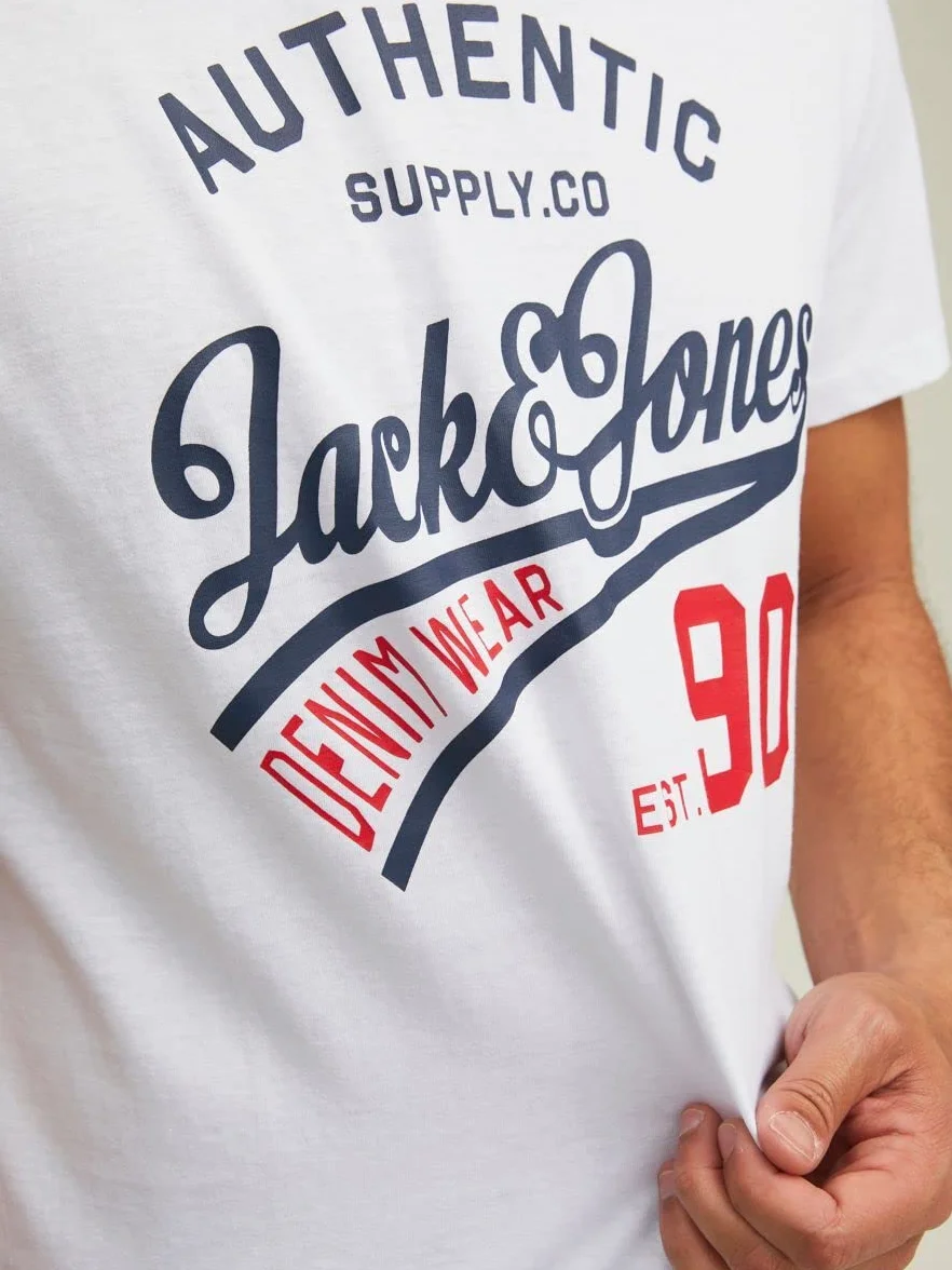 Jack & Jones Mężczyźni Jjethan Tee Ss Crew Neck 3Pk Mp Noos Koszulka, Czarny/Biały/Granatowy, XL
