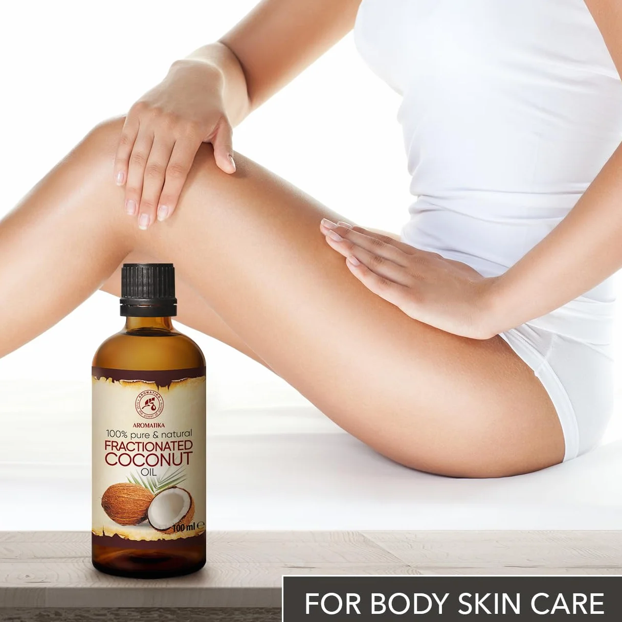 Fractionated Coconut Oil 100ml - Cocos Nucifera Oil - 100% Pure & Natural - Base Oil - Odorless - Intensive Face Treatment - Body Care - Skin - Hair - for Beauty - Massage Oil - Wellness