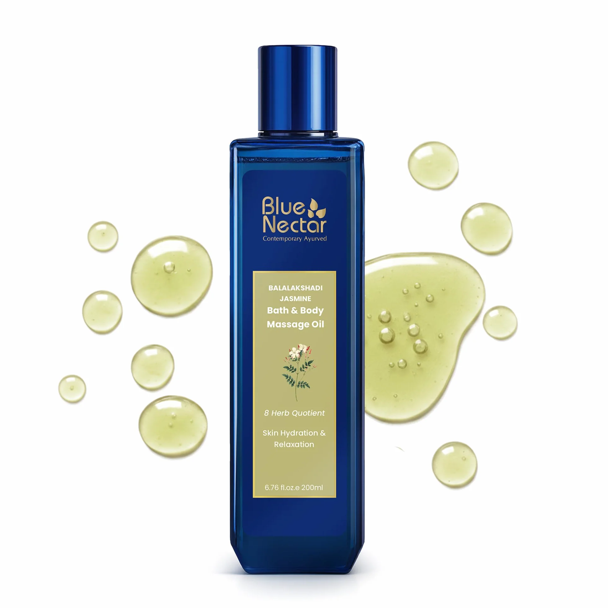 Blue Nectar Zmysłowy olejek do masażu ciała jaśminowego 100% naturalne składniki 200 ml