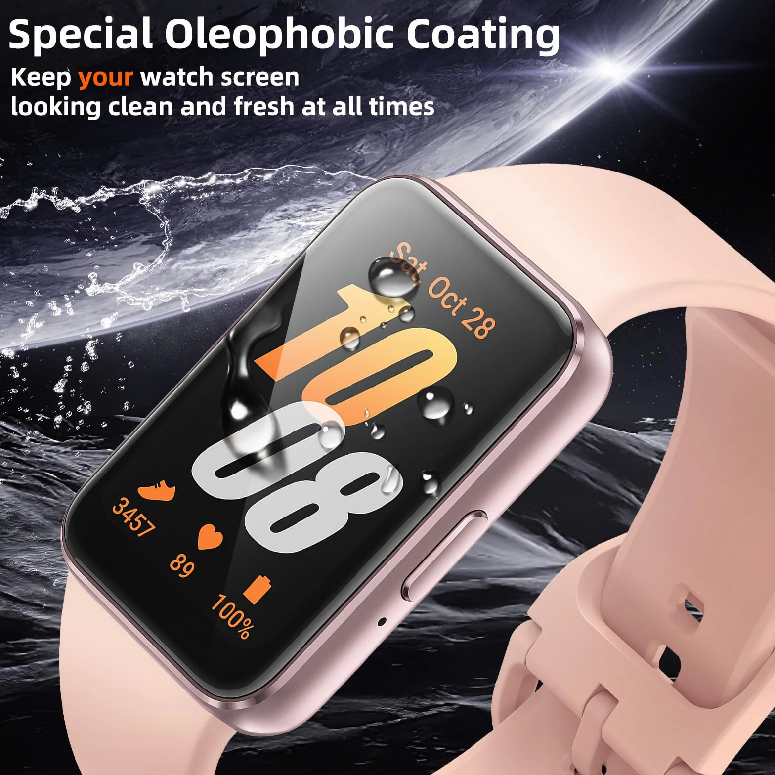 Vauki 4 sztuki folii ochronnej do Samsung Galaxy Fit 3 ochrona ekranu, ochrona przed kurzem, miękka folia TPU na wyświetlacz bez pęcherzyków powietrza, łatwa instalacja, przezroczysta, odporna na