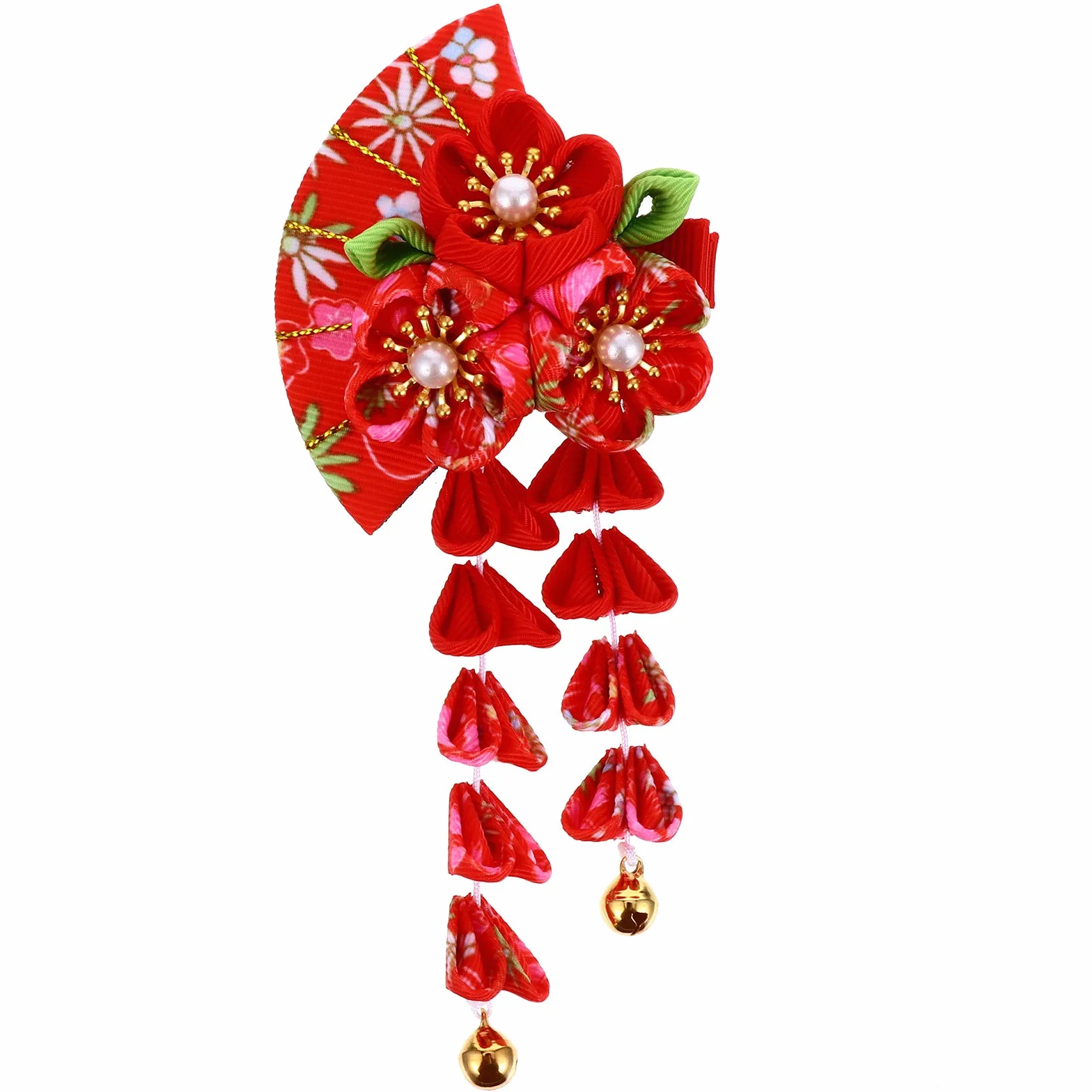 LALAFINA Kimono spinka, włosy, japońskie długie frędzle, kwiaty, Hanfu, gejsza, Yukata, ozdoba do włosów, czarna