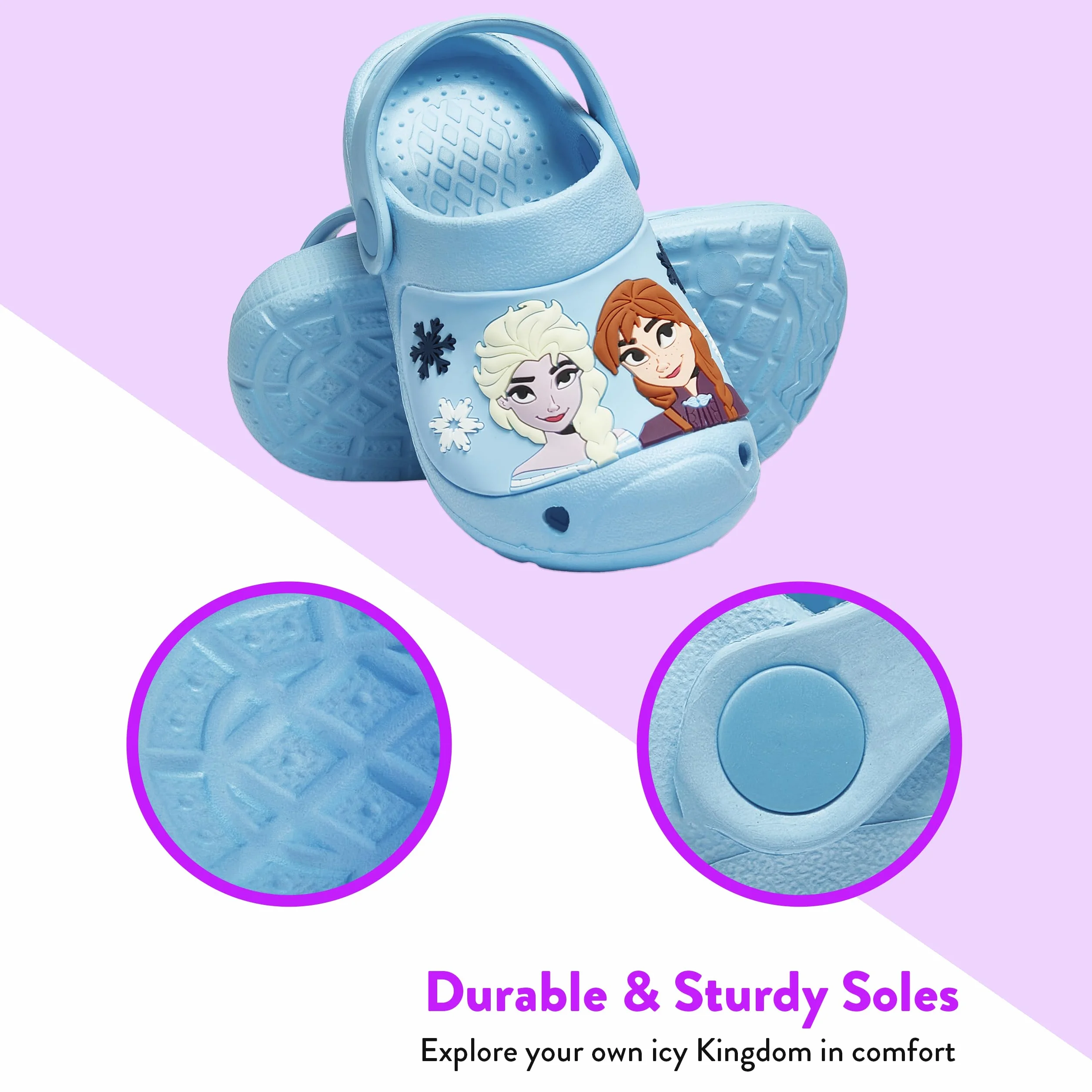 Buty Disney Frozen | Letnie Buty dla Dziewczynek Any i Elsy | Drewniaki dla Dziewczynek | Buty Elsy