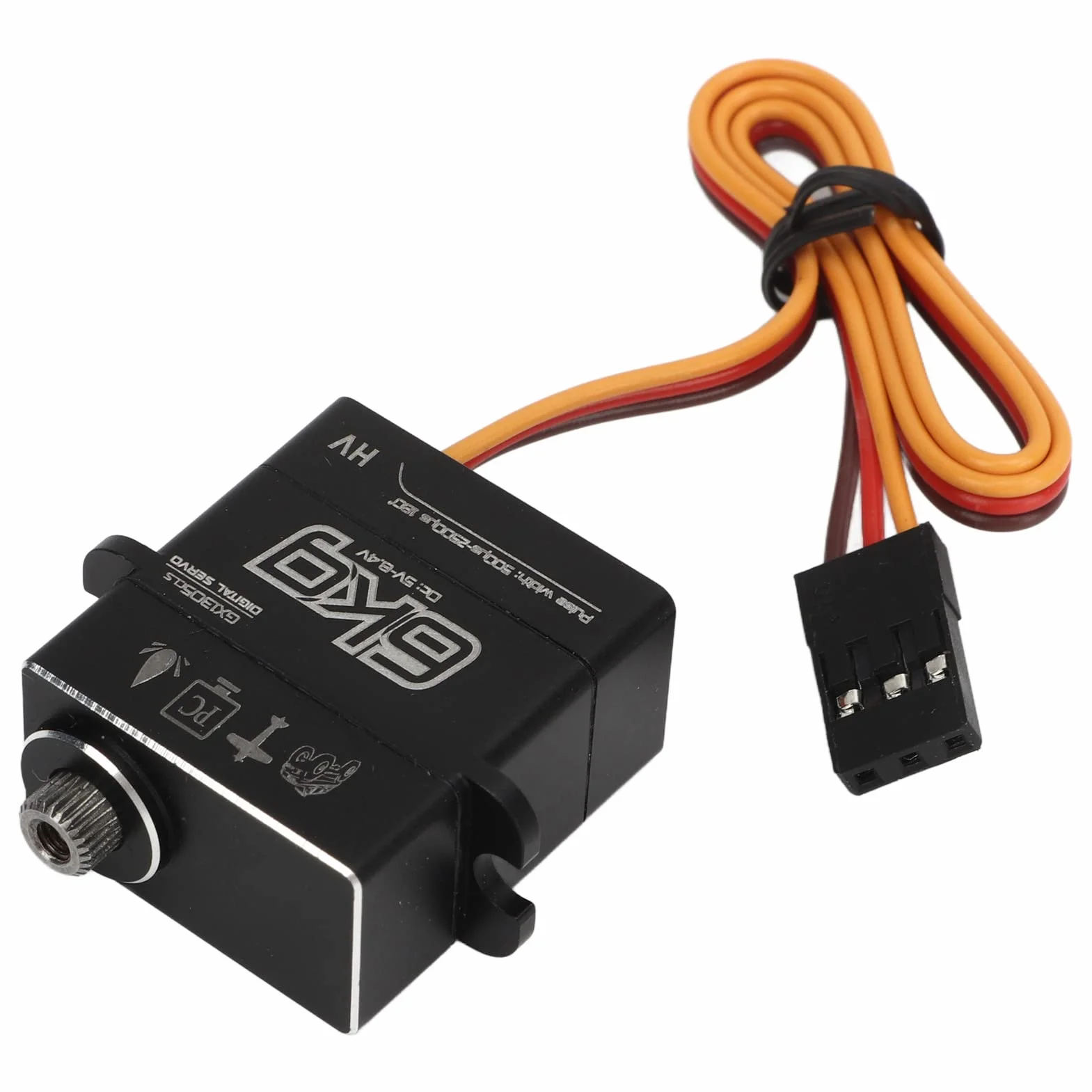 Serwo Sterujące RC, Serwo Cyfrowe 6KG w Całości z Metalu o Wysokiej Wodoodporności łatwa Instalacja Serwo dla AXIAL dla SCX24 1/24 RC Car