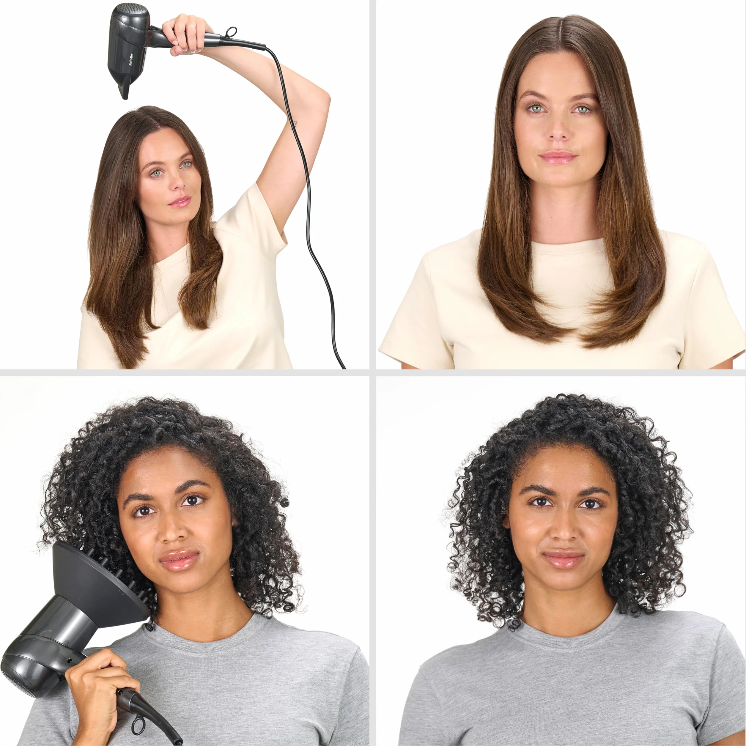 Suszarka do włosów BaByliss Titanium Shine – mocna i kompaktowa, ergonomiczna suszarka, jonizacja przeciw puszeniu, 3 ustawienia temperatury i 3 prędkości, kolor srebrny, model D6200DE