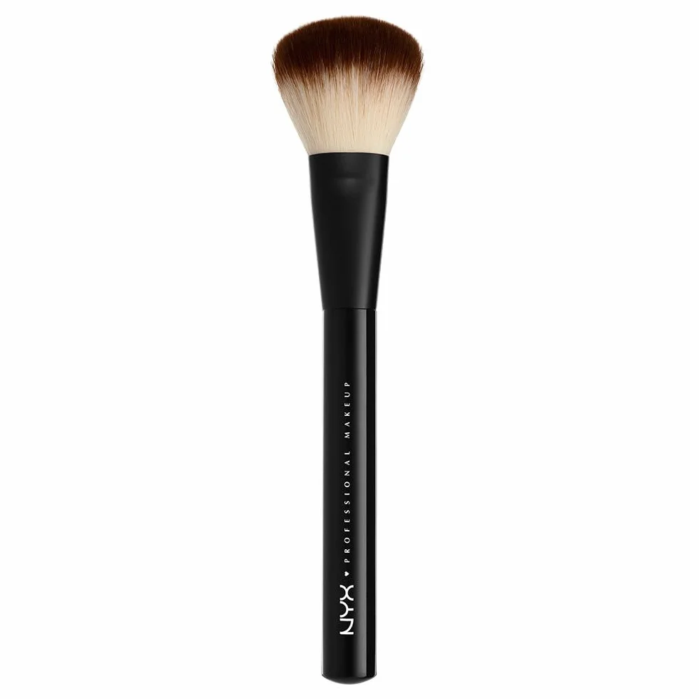 NYX Professional Makeup Pro Brush Powder 02 – pędzel do makijażu, łatwe nakładanie luźnego lub kompaktowego pudru, miękki pędzel do makijażu