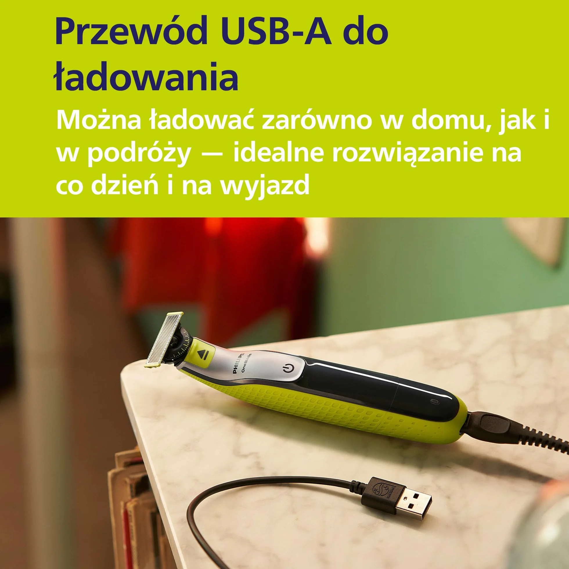 Philips OneBlade Elektryczny trymer do twarzy i ciała, golarka, 3x 360 ostrzy, 4x grzebień, zestaw do ciała QP2834/31