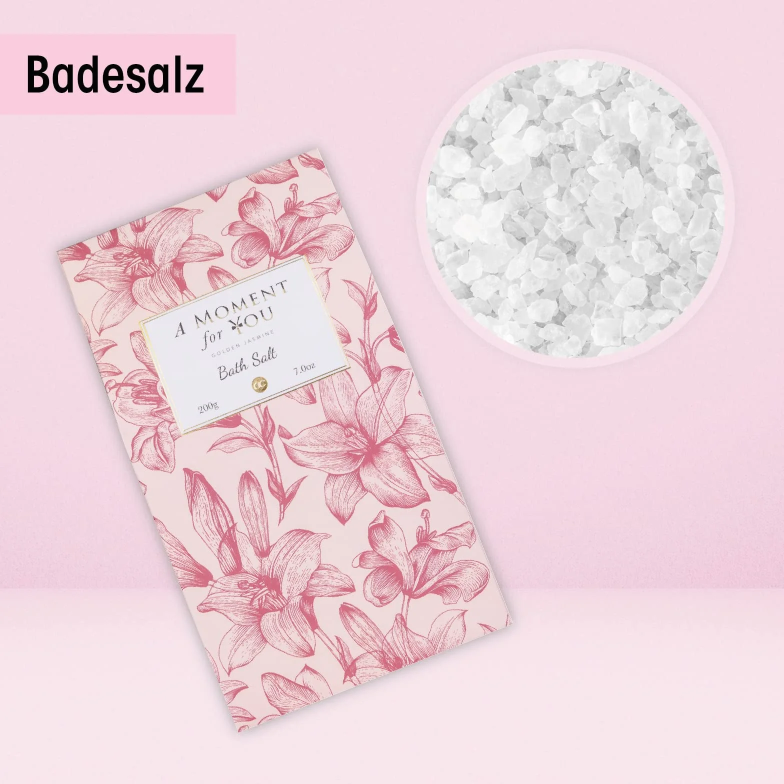 accentra - Zestaw upominkowy dla kobiet o zapachu jaśminu A moment for you - luksusowy zestaw kosmetyczny z żelem pod prysznic, solą do kąpieli, balsamem do ciała, szorowaniem i gąbką siatkową itp. –