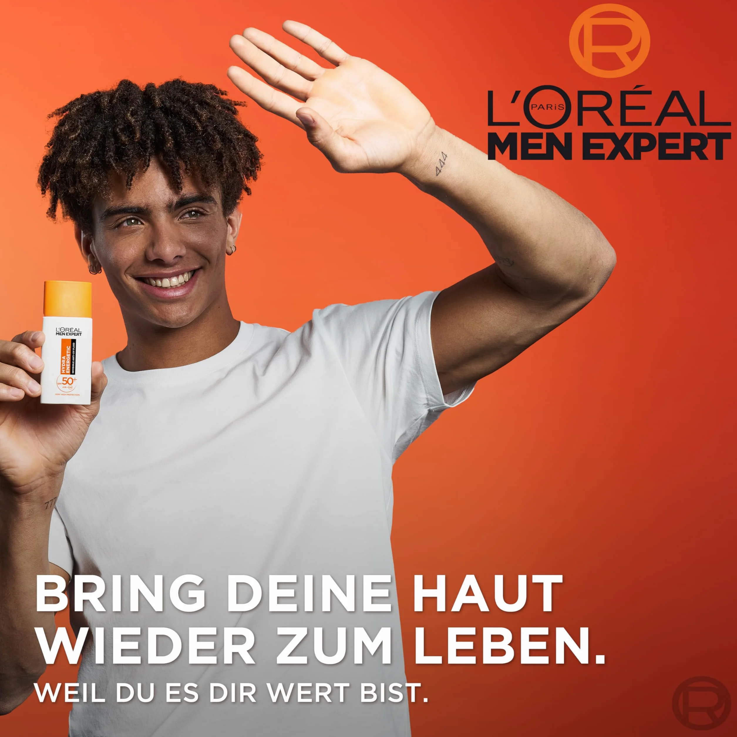 L'Oréal Men Expert SPF 50 krem przeciwsłoneczny UV dla mężczyzn, niewidzialny płyn do twarzy