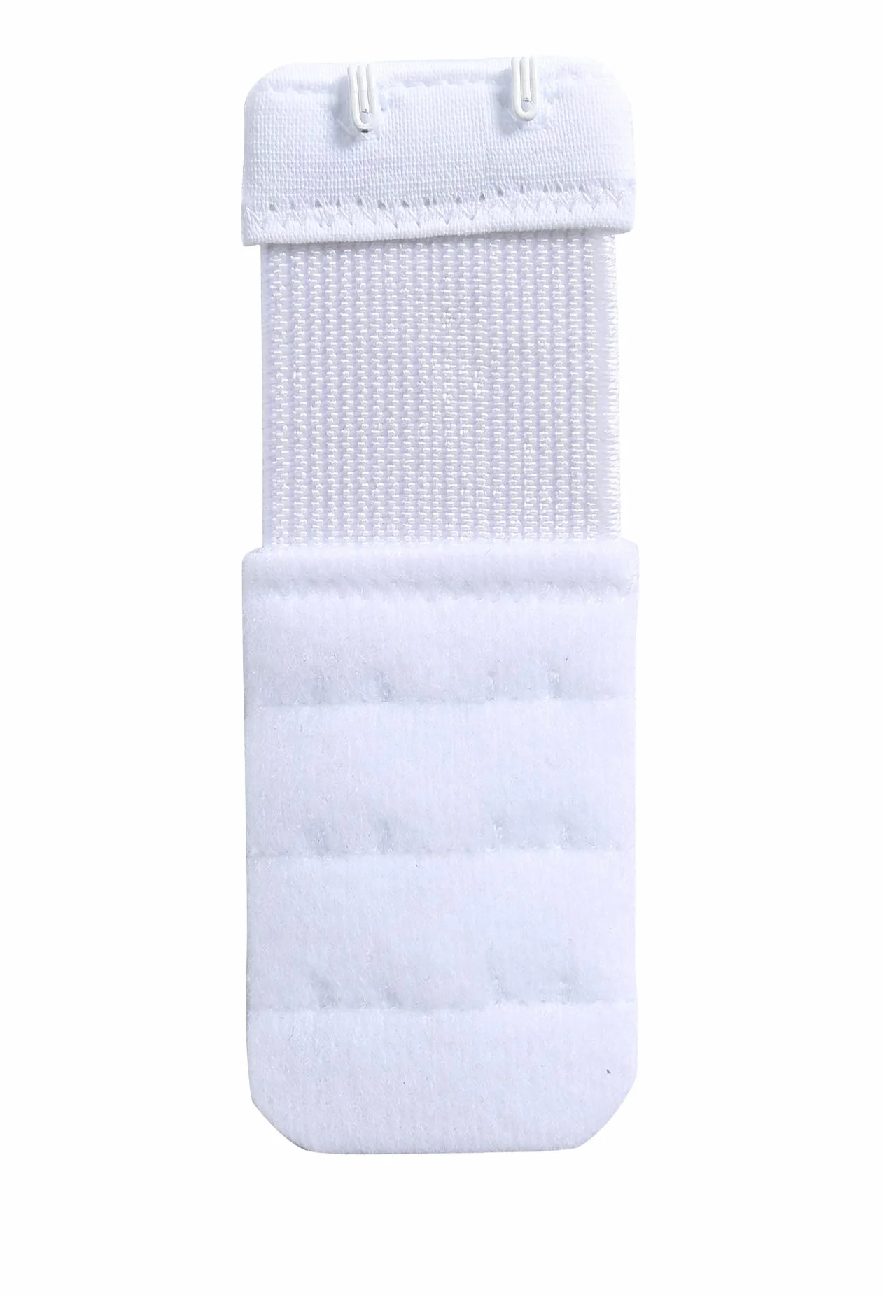 Przedłużenie biustonosza z 2 haczykami, elastyczny przedłużacz biustonosza, 2 haczyki, 3 sztuki, Biały, 1/2 cala (1,27 cm) odstęp haków, Rozmiar Uniwersalny
