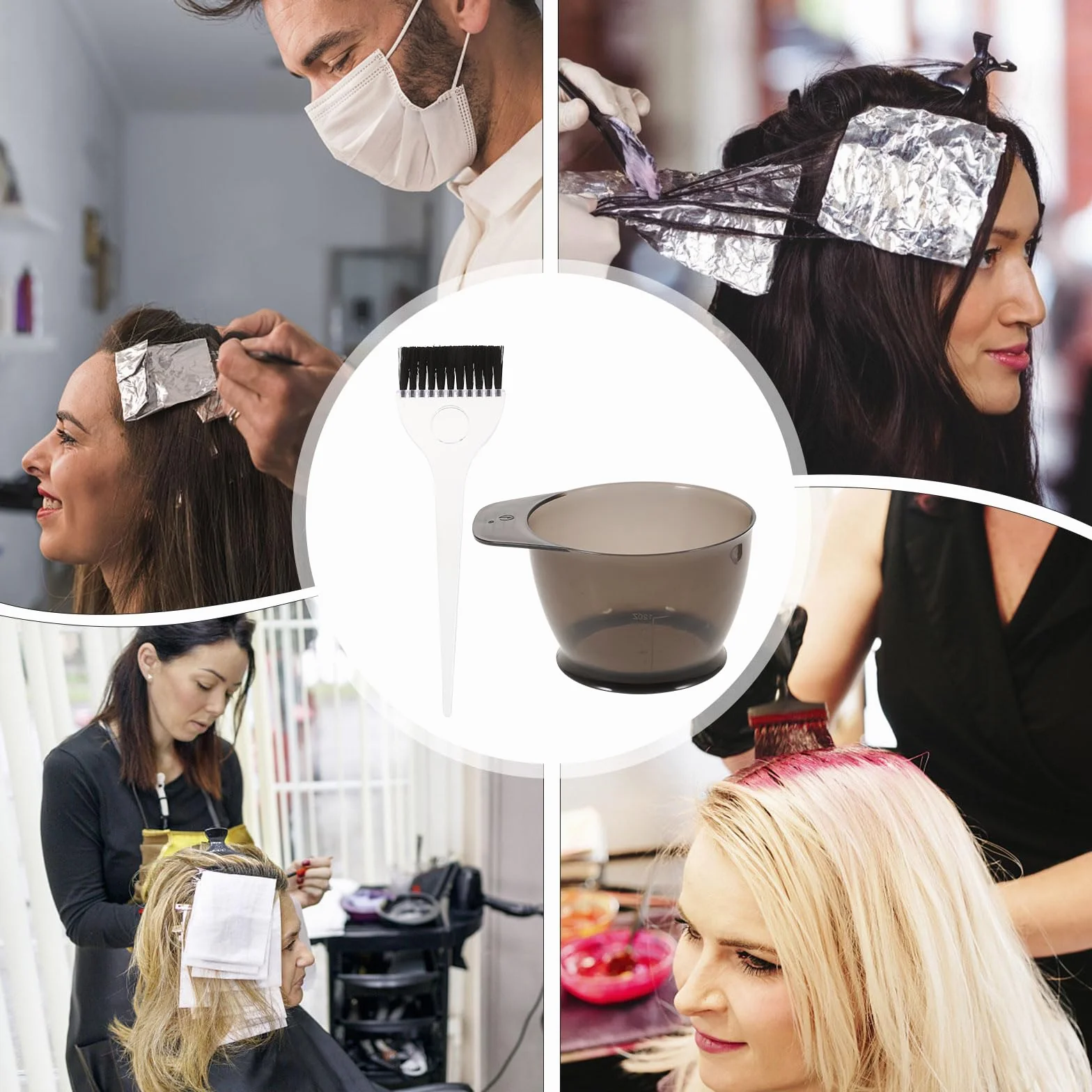 Profesjonalny zestaw do farbowania włosów w salonie fryzjerskim, zestaw do farbowania włosów, olejki do włosów, narzędzia z miską do barwienia i farbowaniem, salon DIY