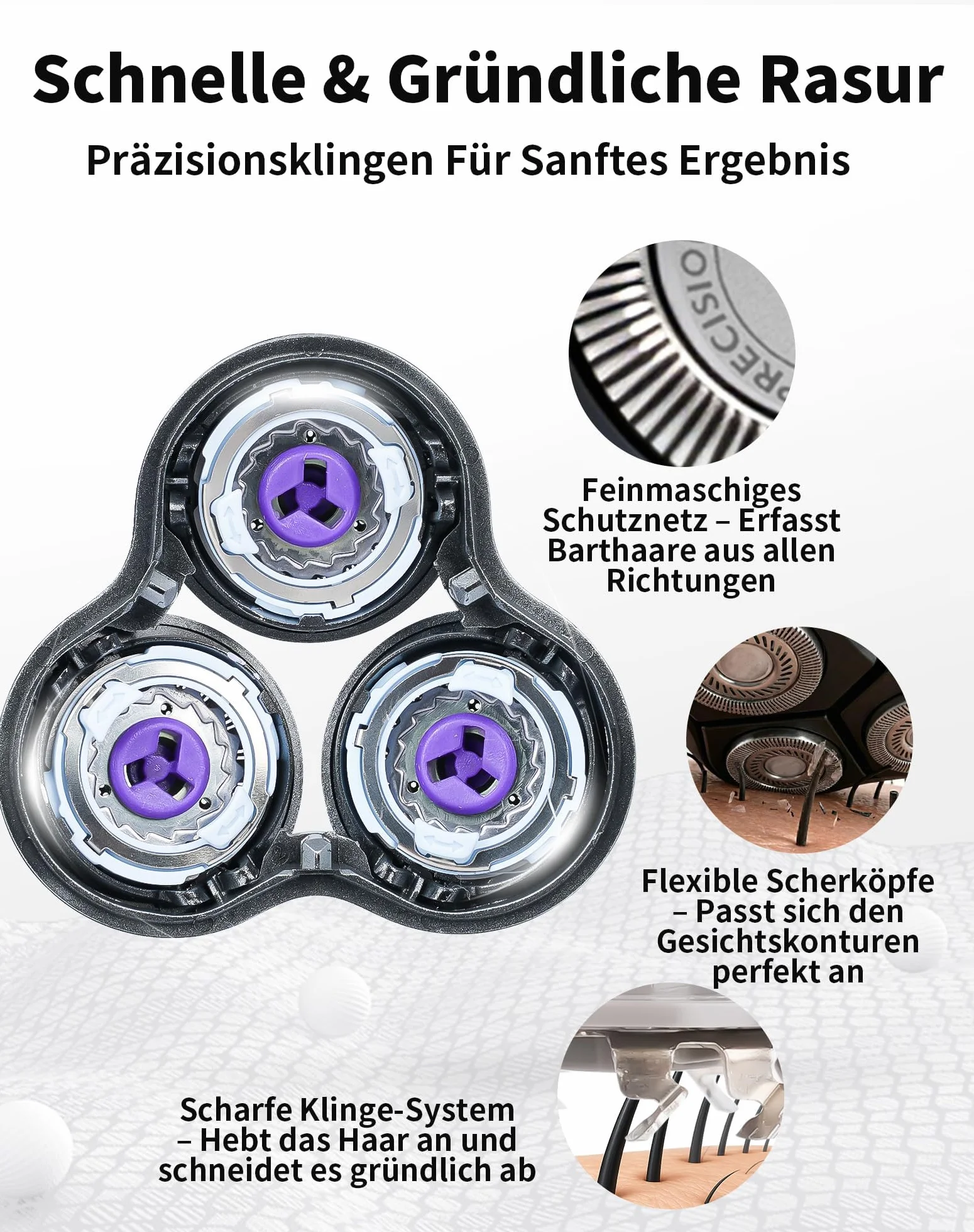 Głowica goląca SH98 kompatybilna z Philips Series 9000 S9000 Prestige, wymienne ostrze z uchwytem