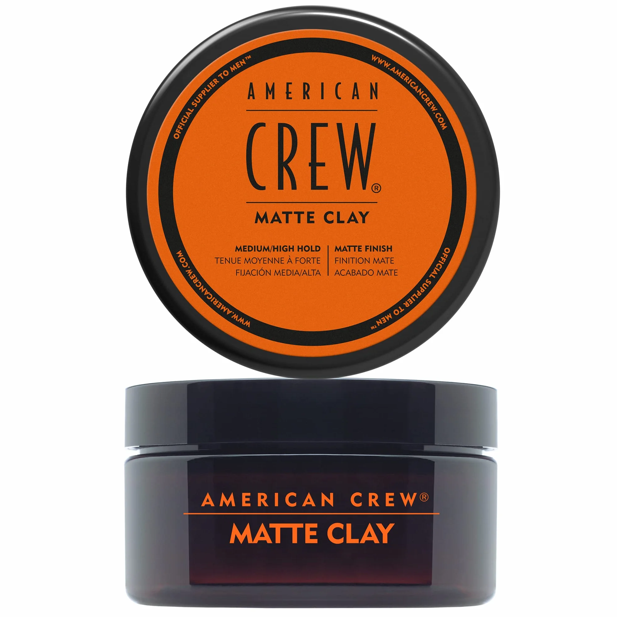 American Crew Matte Clay, męski wosk do włosów z gliną (85 g), utrwalenie od średniego do mocnego, matowego i jedwabistego wykończenia, wszystkie rodzaje włosów, profesjonalna formuła