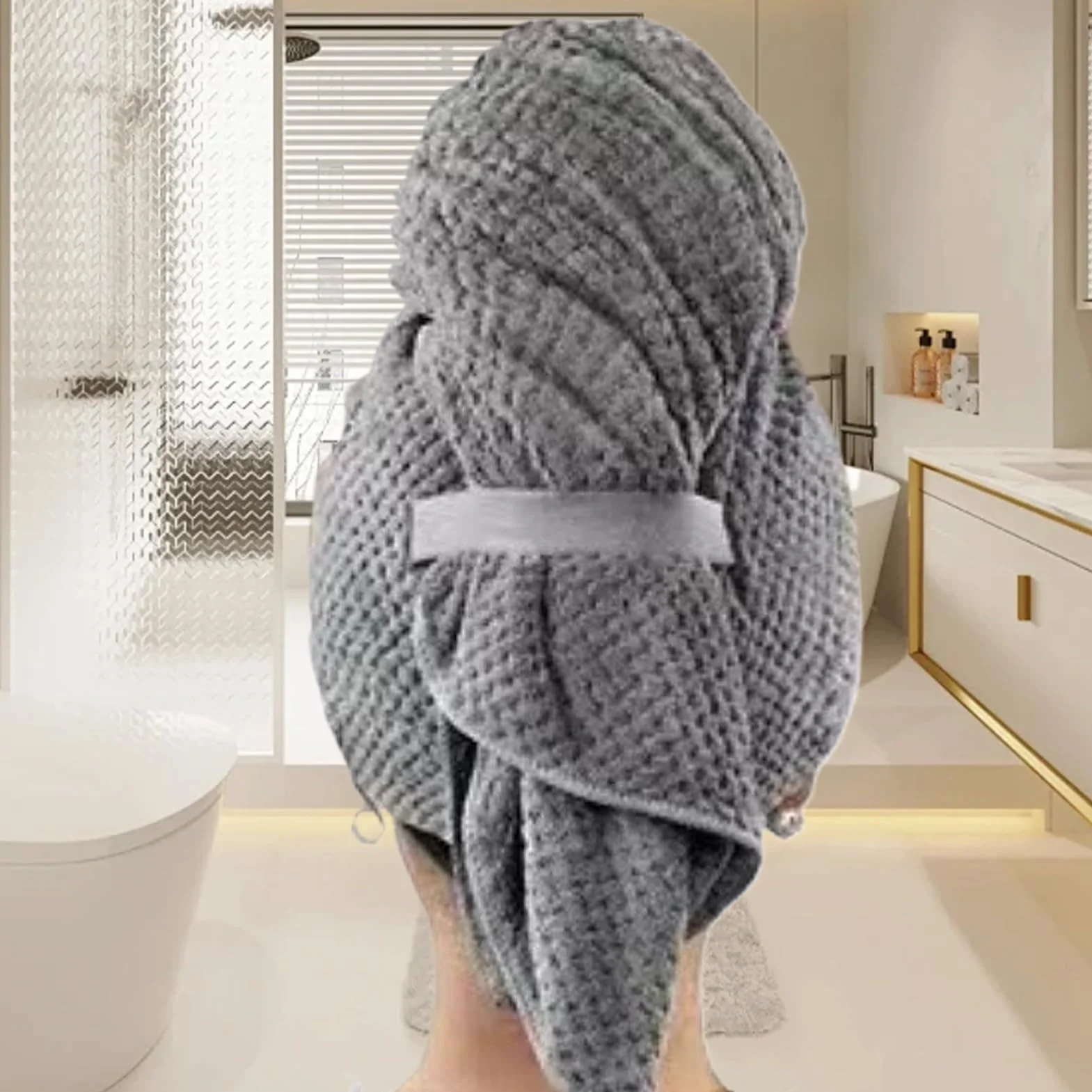 Ręcznik z Mikrofibry do Włosów Super Absorbujący 23,62 x 39,37