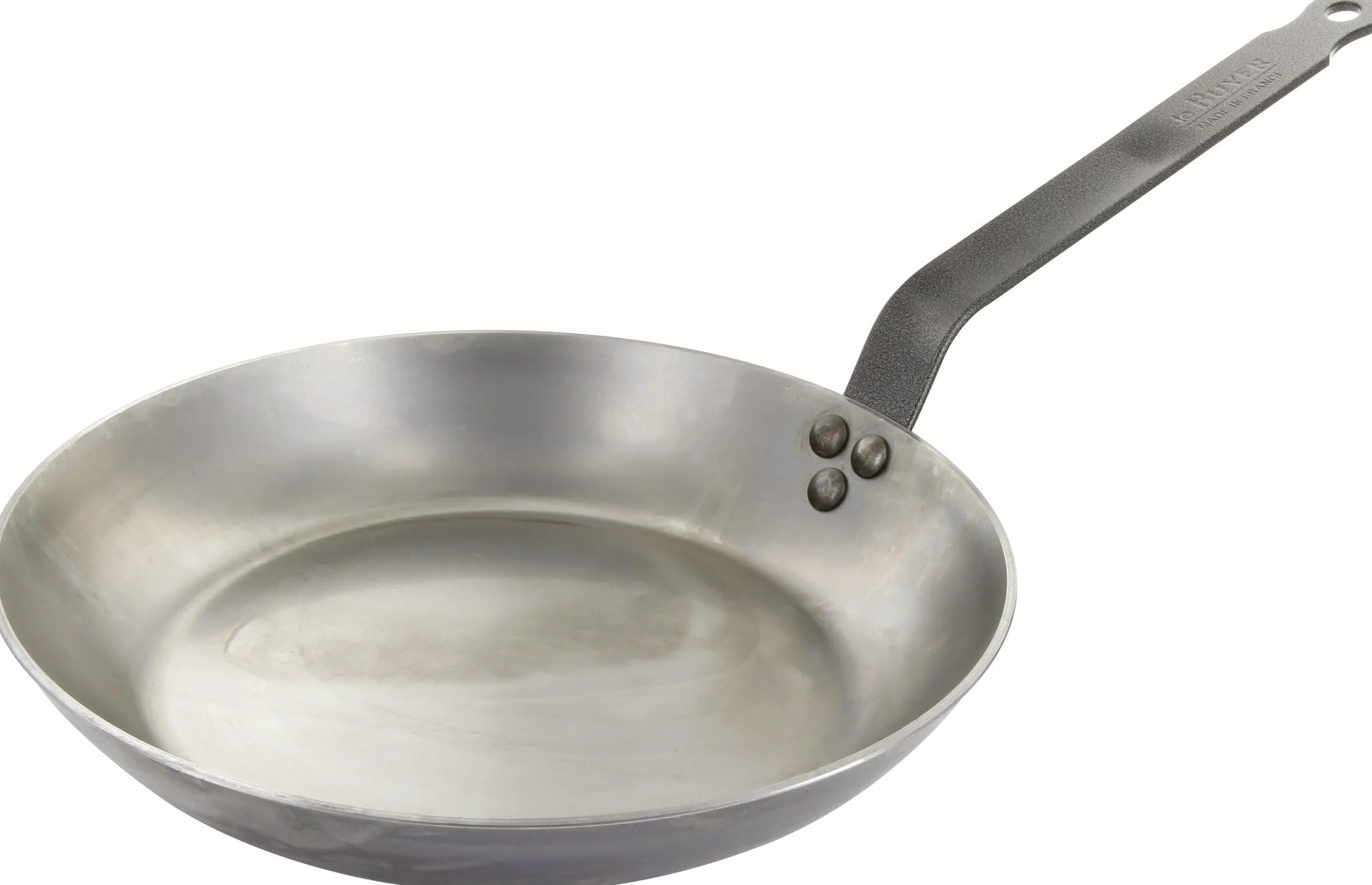 De Buyer 5110.28 Carbone Plus Okrągła patelnia Lyonnaise, stal wysokiej jakości, średnica 28 cm