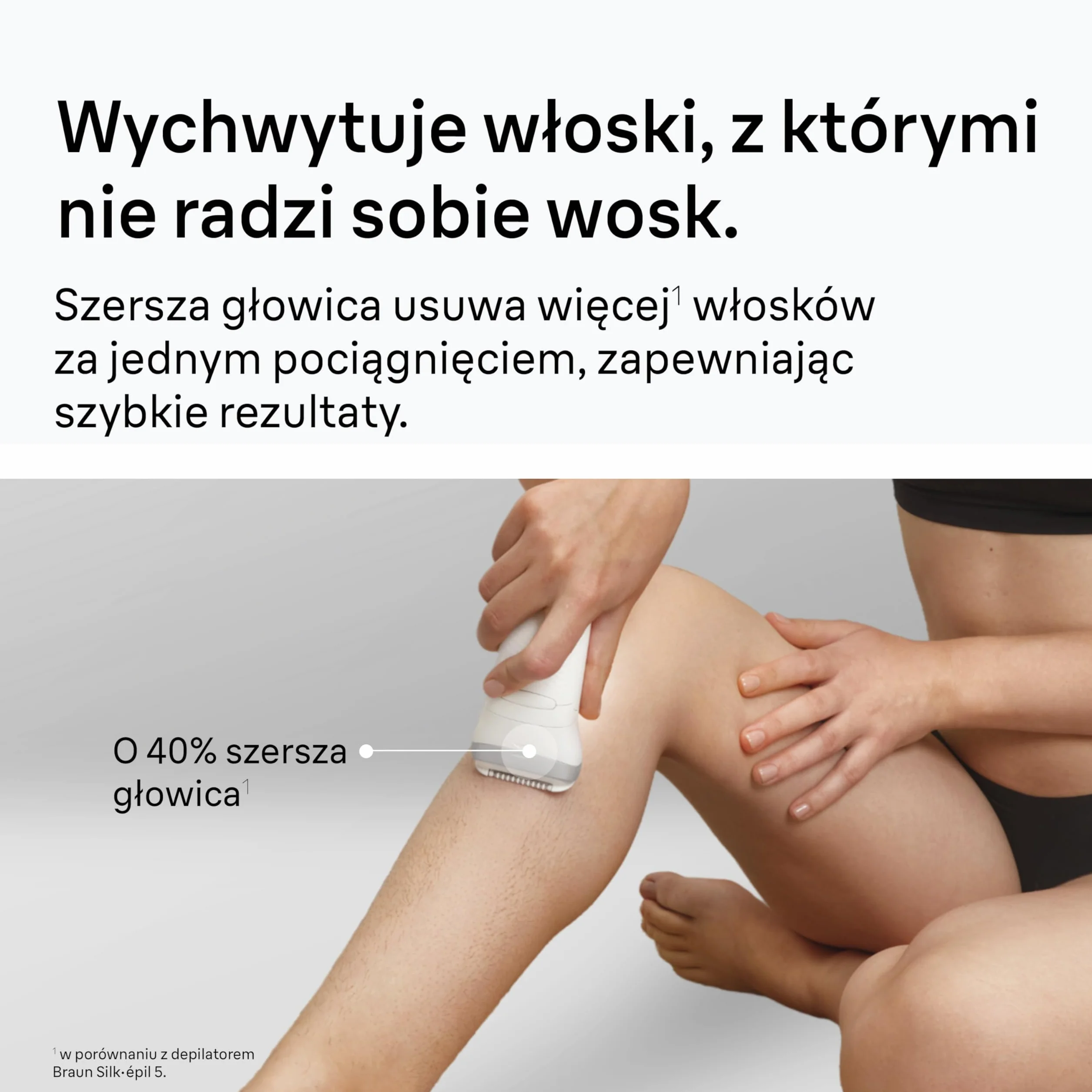Braun Silk·épil 7 Depilator Szeroką Głowicą Na Mokro I Na Sucho Srebrny