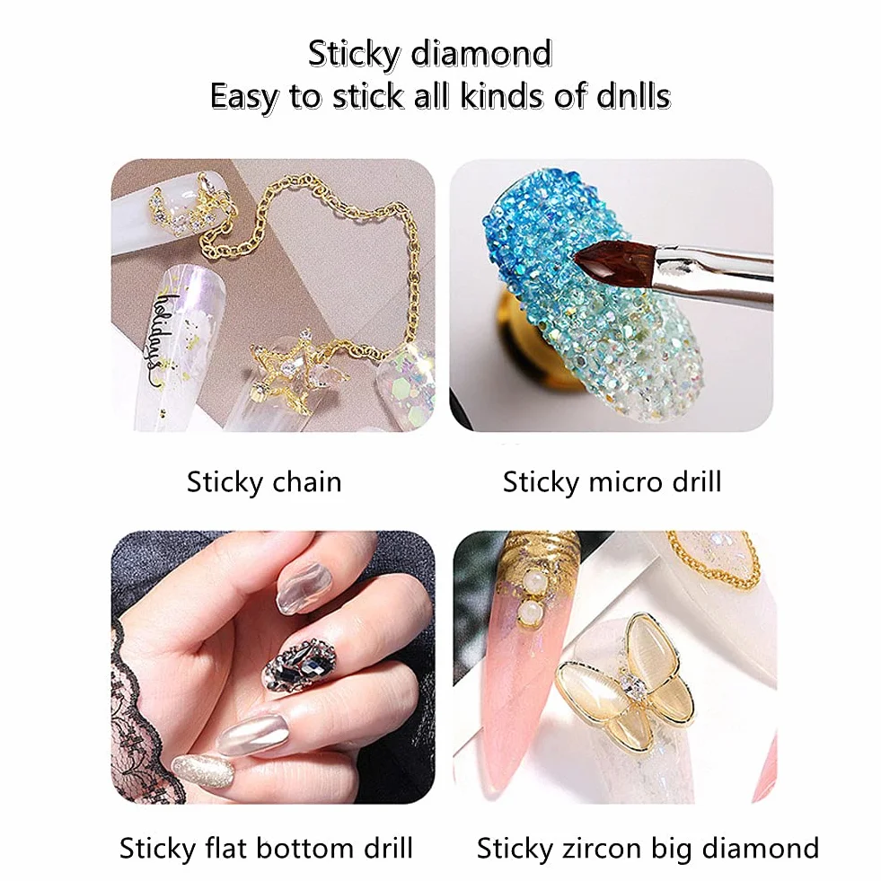 Żel UV Builder, Bling Nail Tools Akcesoria Rhinestone Dekoracje Gruby klej Profesjonalne Rewolucyjne dla Art Manicure Porady Nails Builder Modeling Transparent