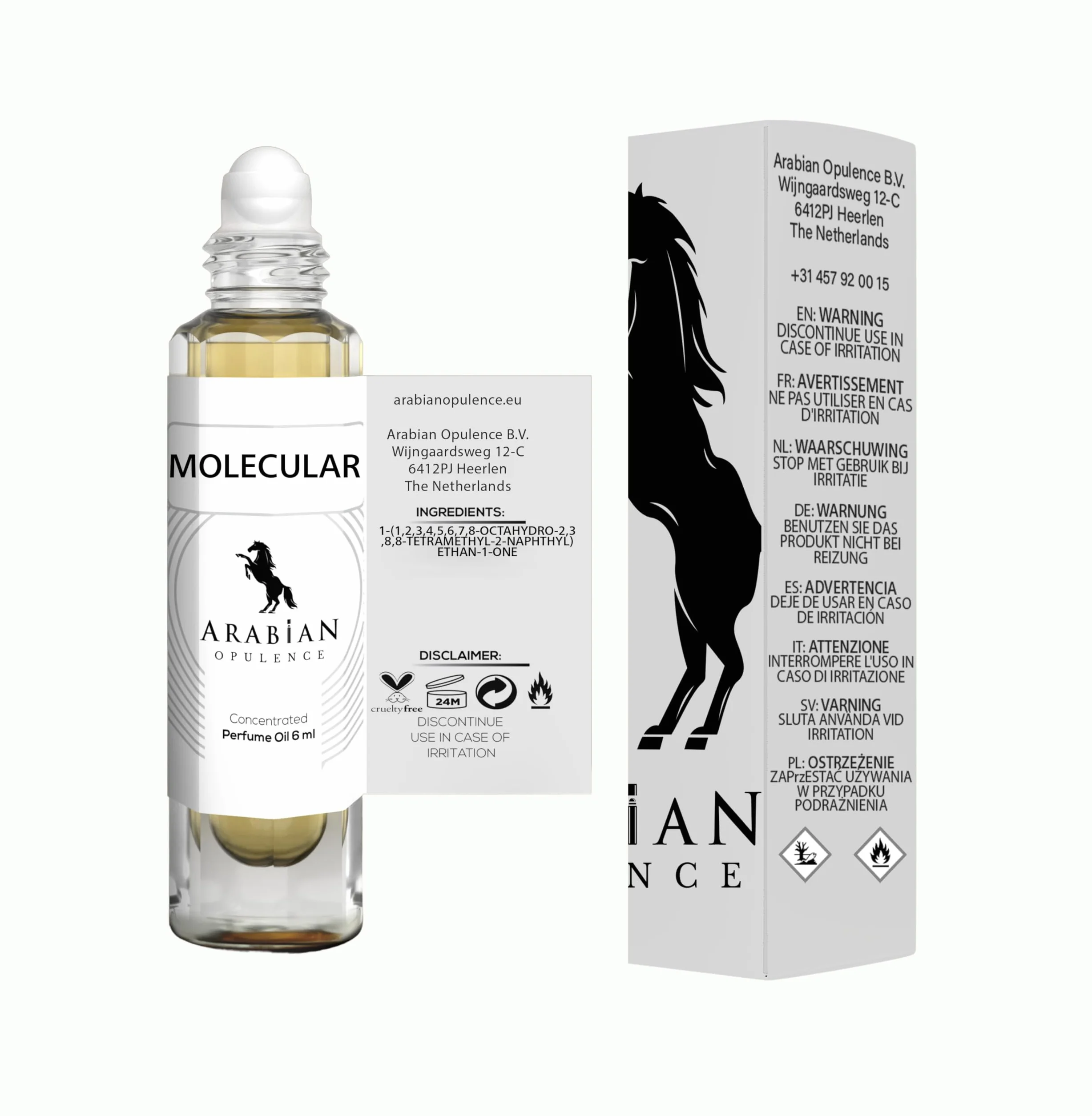 Arabian Opulence FR201 MOLECULAR olejek perfumowany w kulce, skoncentrowany olejek do ciała, 6 ml
