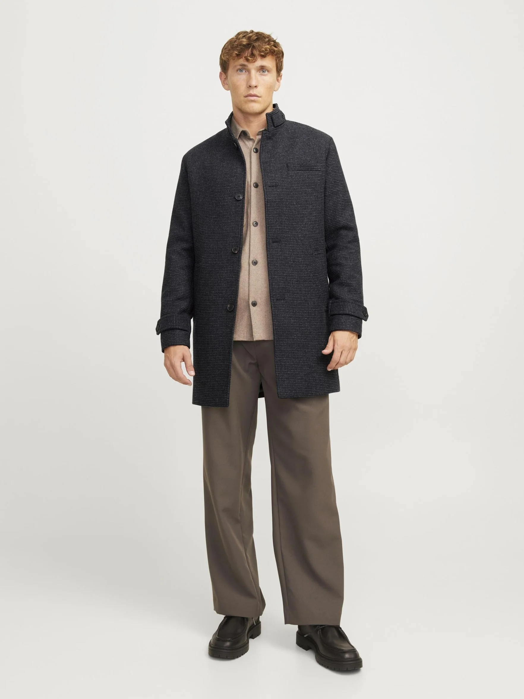 JACK & JONES Płaszcz wełniany Mężczyźni Jjemelton Wool Coat Sn