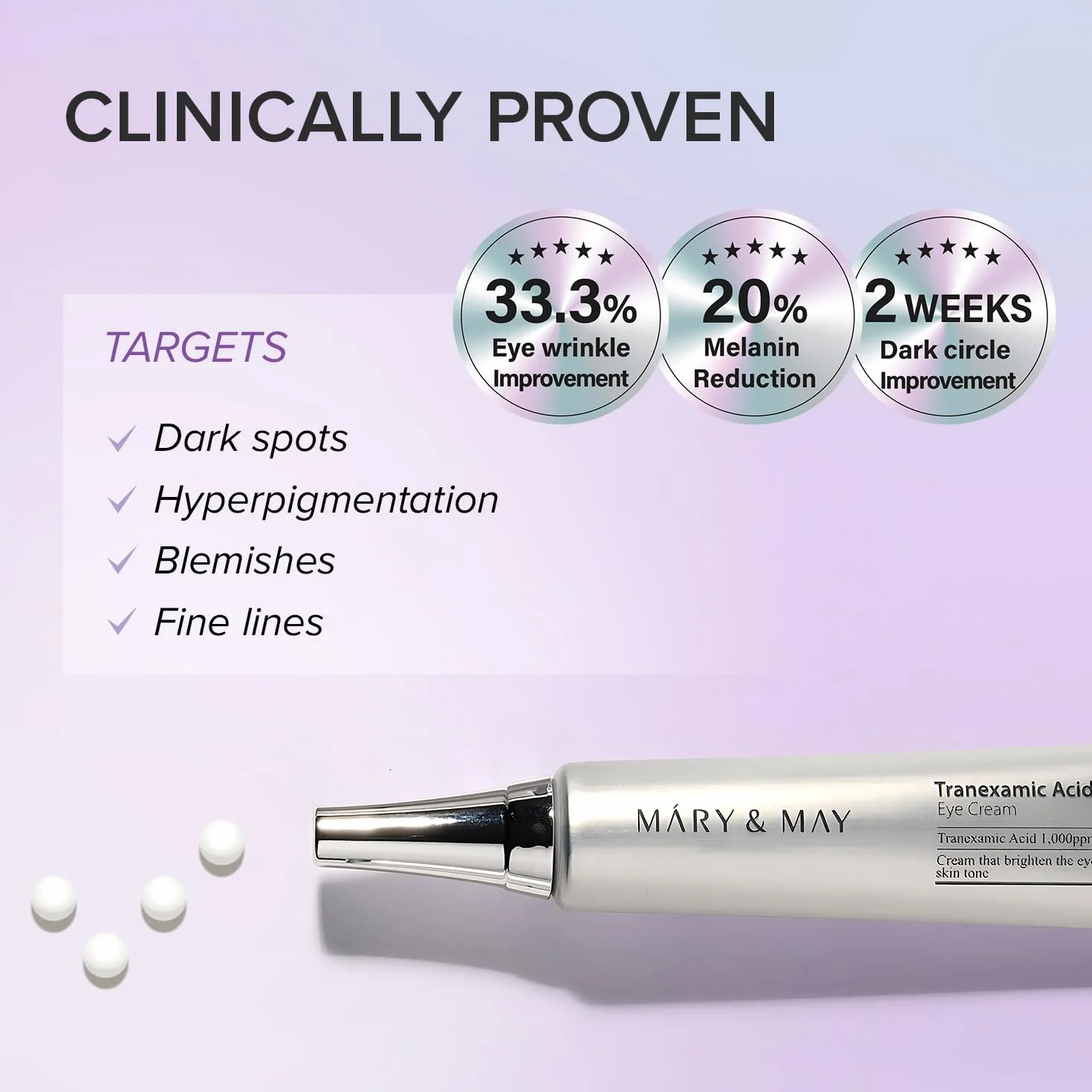 MARY & MAY Tranexamic Acid + Glutation Eye Cream (30 g)