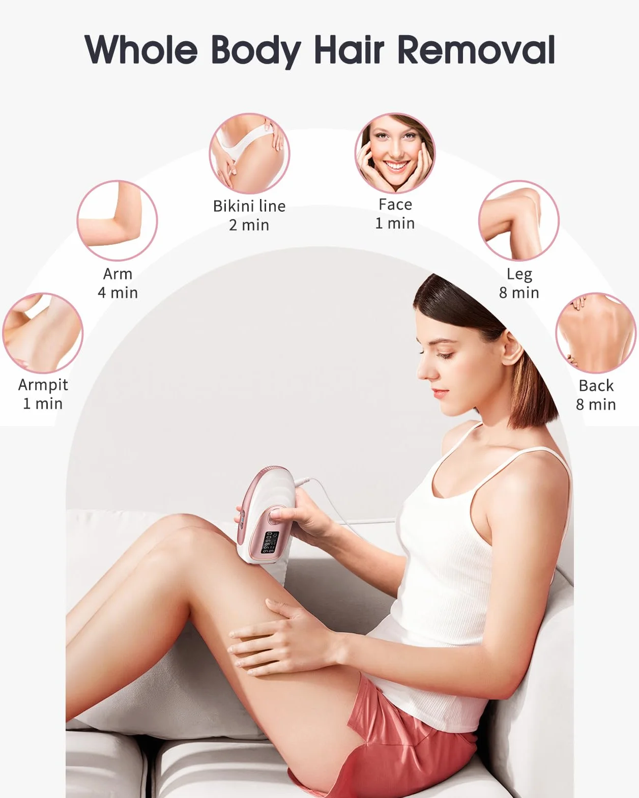 LYSMOSKI Laser Hair Removal with Cooling - 3 IN 1 IPL Hair Removal with 9 Levels, Painless Hair Remover Device for Women Men, for Whole Body, Home Use