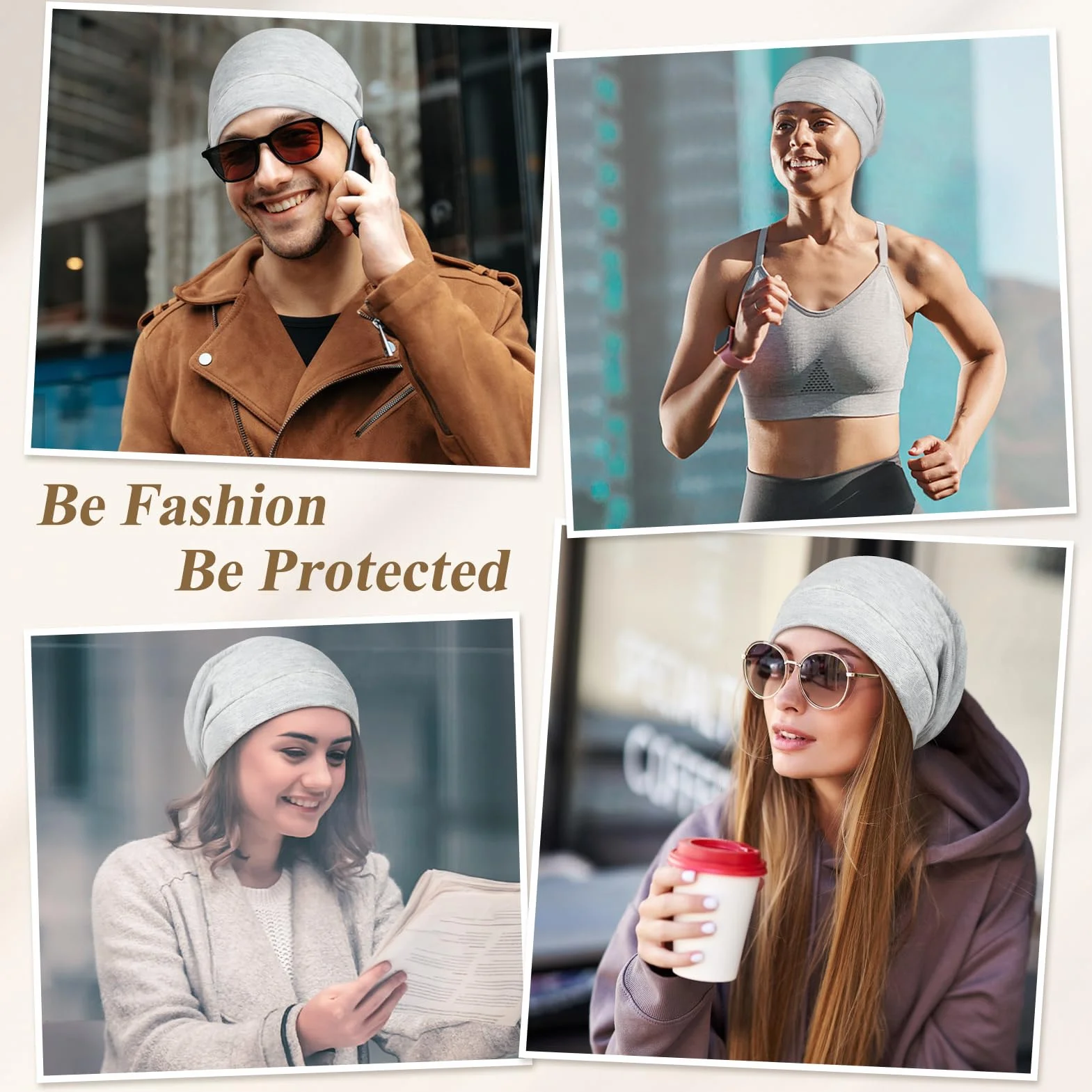 Kiiwah Satynowa czapka do spania z podszewką satynową, regulowana czapka z kręconymi włosami do spania unisex czapka typu slouch beanie czapka do spania miękka satynowa czapka z jedwabnym bonnetem dla