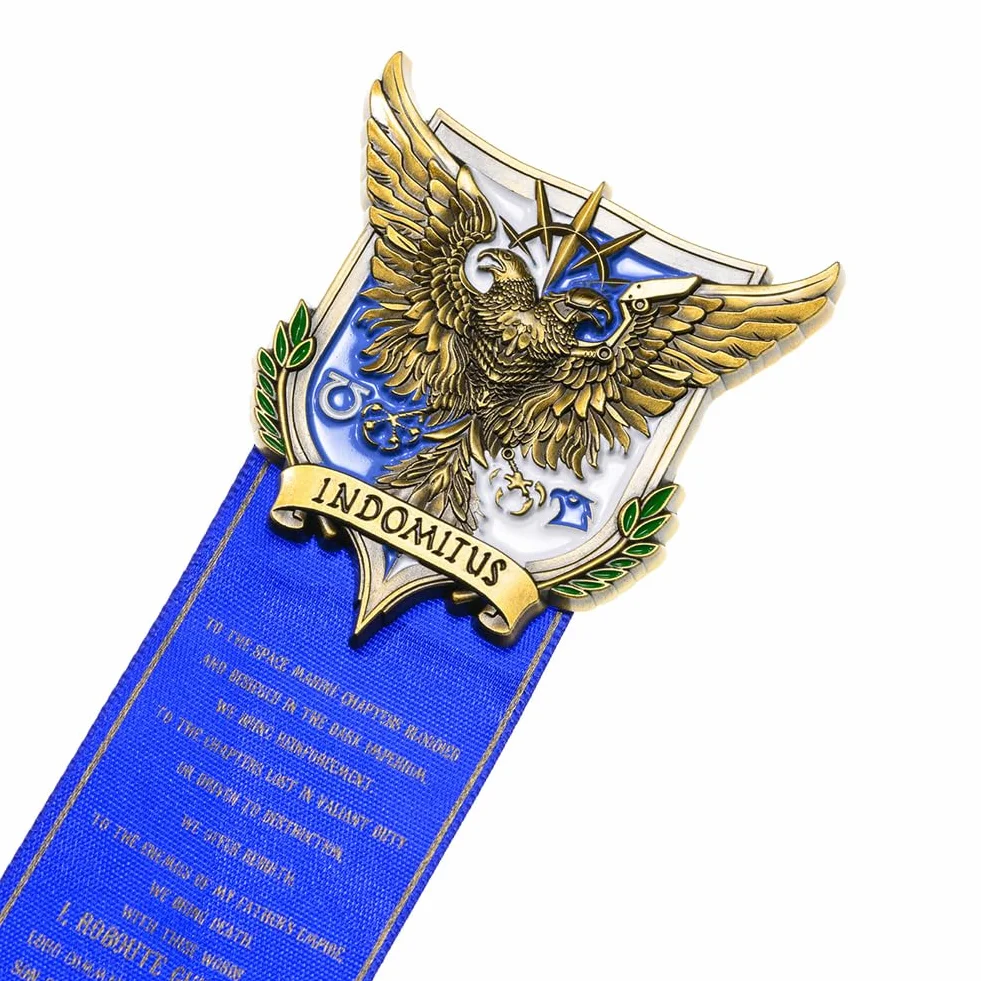 Starforged Broszka Roboute Guilliman Indomitus krucjata kampania odznaka przypinka odznaka Warhammer 40000, Stal stopowa, Bez kamieni szlachetnych