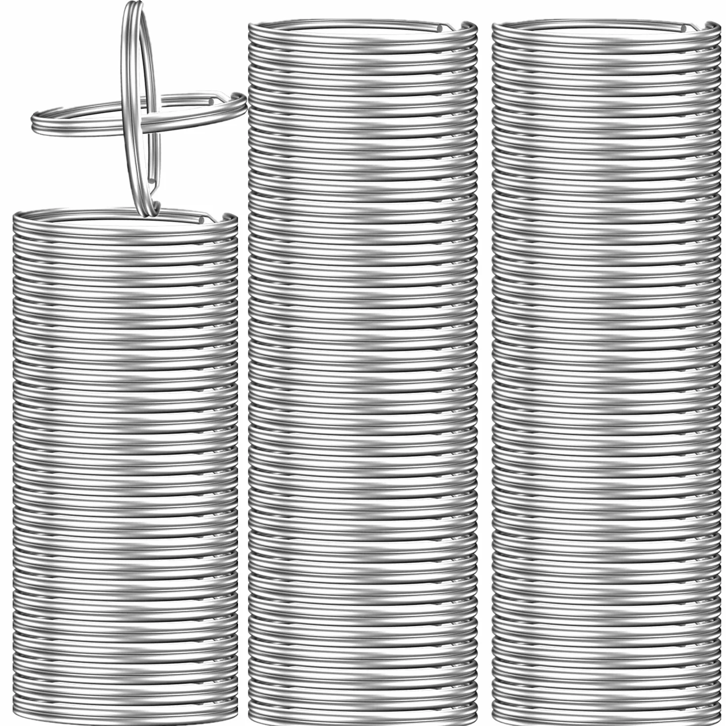 Pierścienie na klucze 200 sztuk, podzielone na klucze do kluczy i rękodzieła (25 mm)