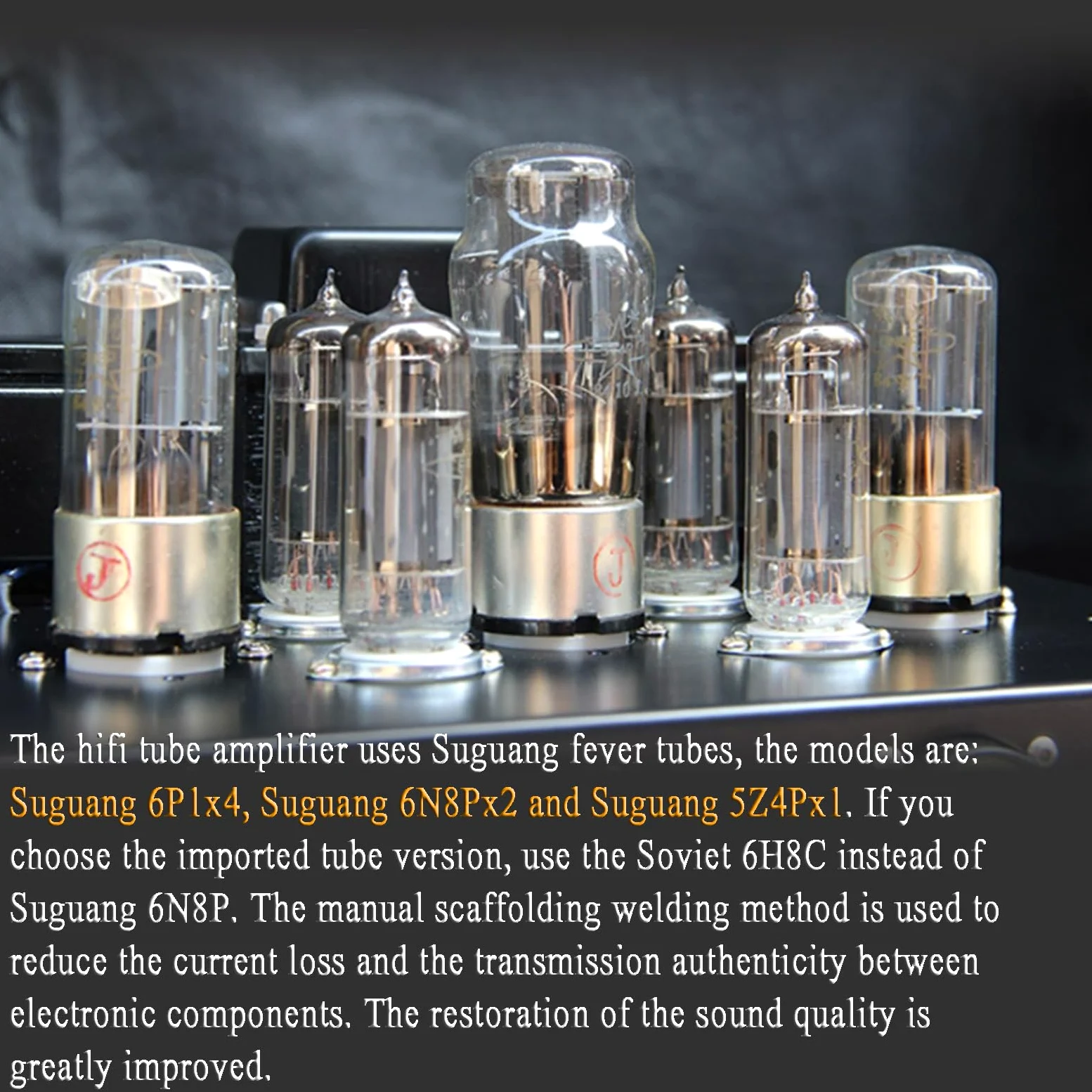 Wzmacniacz lampowy, zintegrowany stereo, hybrydowa lampa próżniowa HiFi, wzmacniacz stereo HiFi, 6,8 WX2 RMS, z osłoną antymagnetyczną transformatora, do muzyki audiofilskiej, kina
