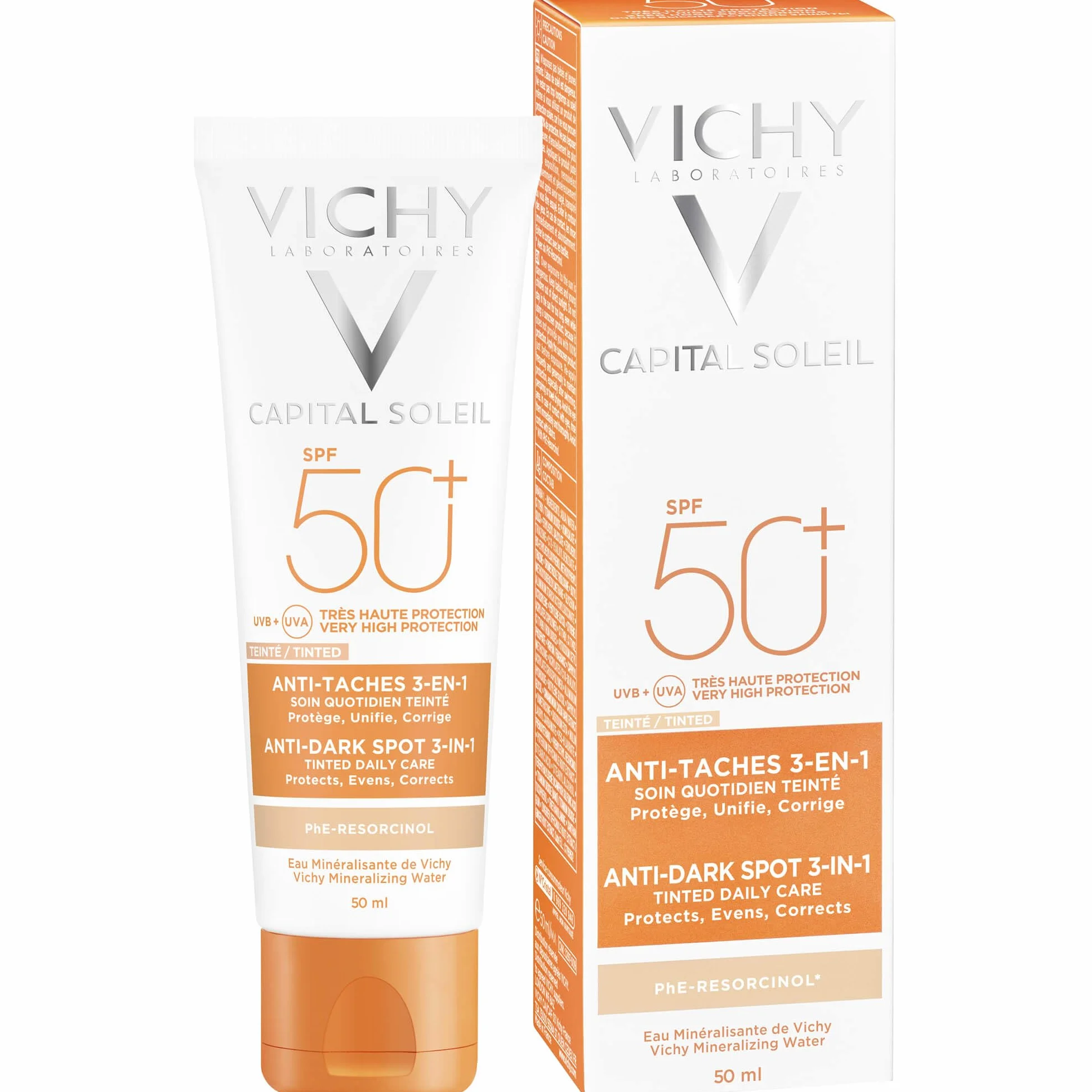 Vichy Ideal Soleil krem przeciw plamom pigmentowym SPF 50+, 50 ml