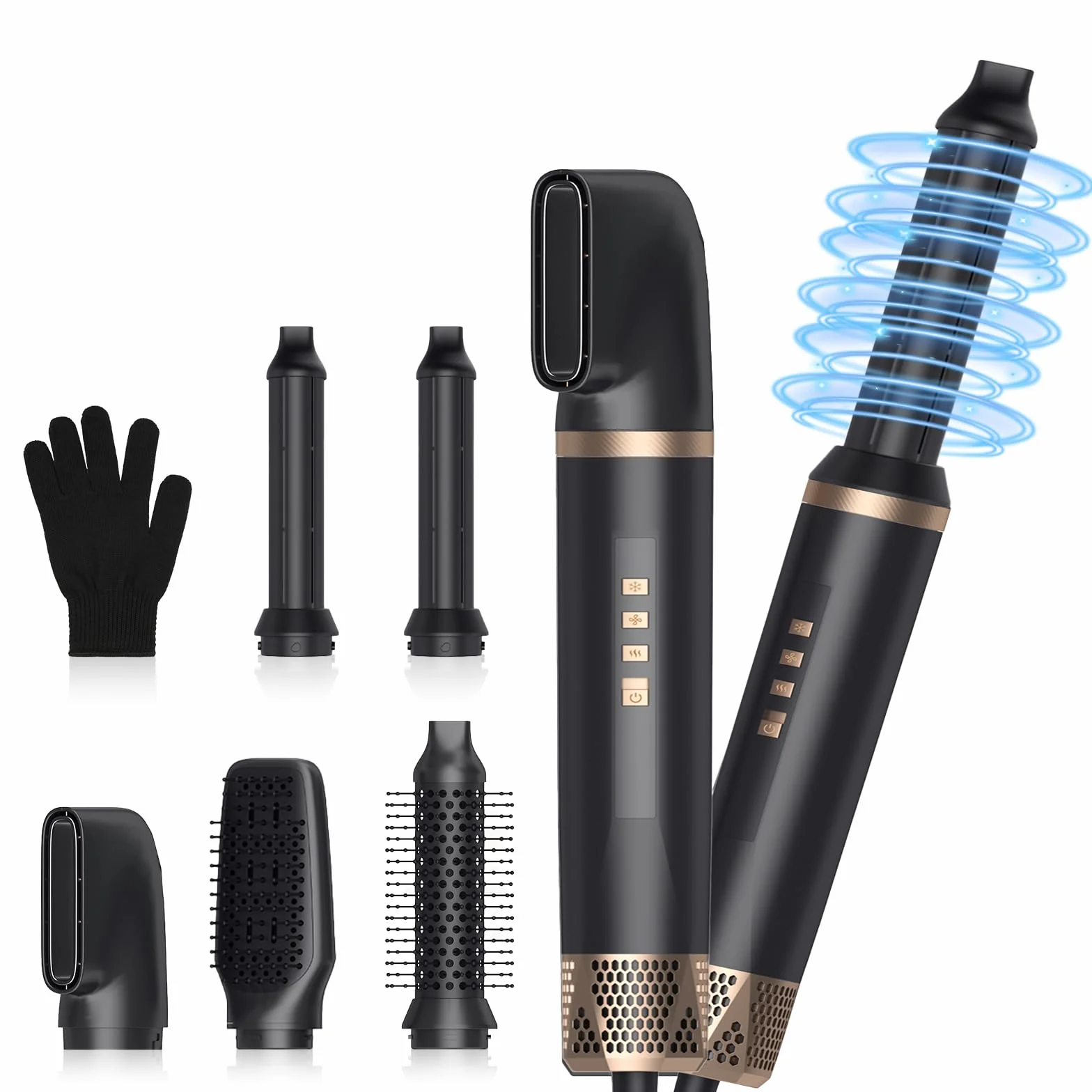 Aolso 5 w 1 Air Styler, suszarka do włosów, automatyczna lokówka powietrza, 3 regulowane temperatury, wielofunkcyjny system suszenia i stylizacji do suszenia, kręcenia, prostowania