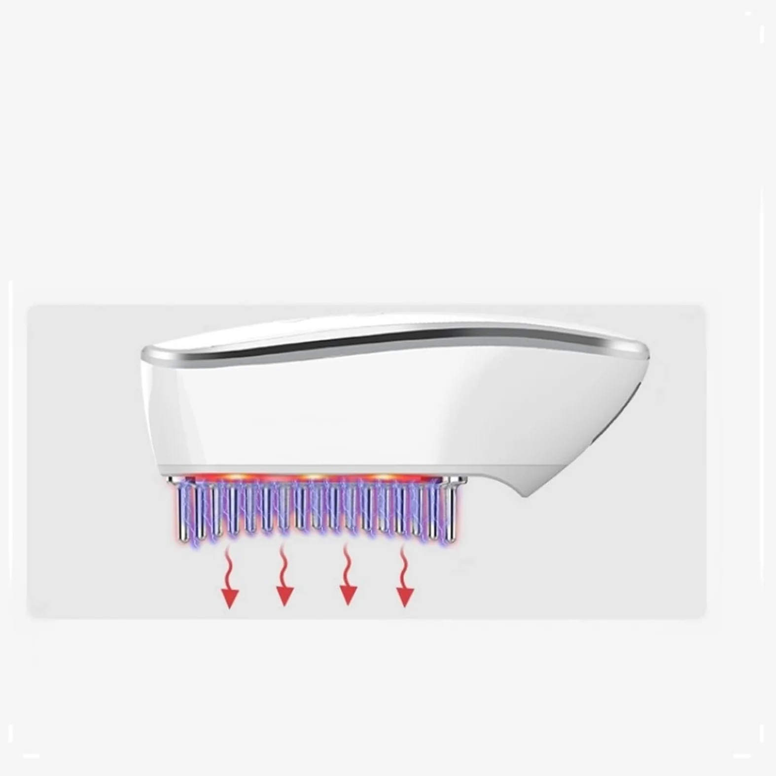 DieffematicSZ Grzebień Massage Instrument Micro Current Hair Care Comb Hair Care Comb Red Light Scalp Massage Electric Comb