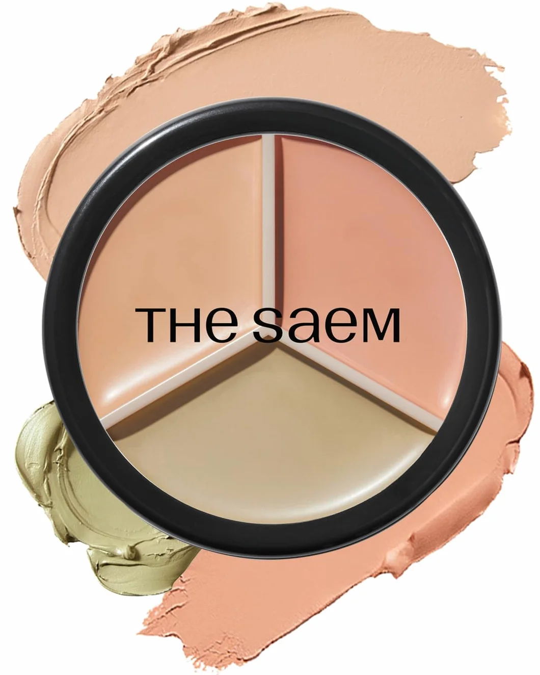 THESAEM Cover Perfection Triple Pot Concealer 01 Correct Beige 3-kolorowa paleta korektorów do odcieni skóry 21-23 koreański makijaż
