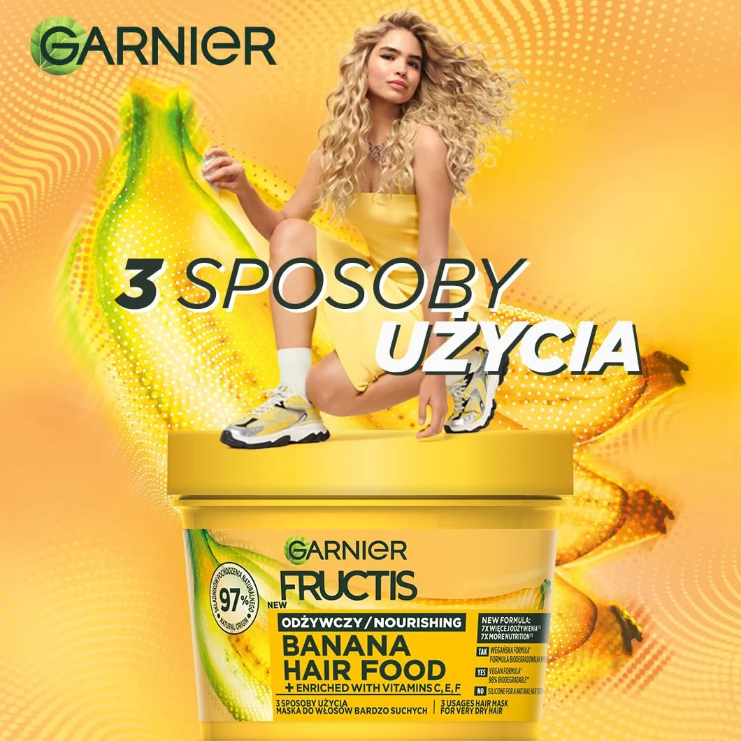 Garnier Fructis Hair Food Banana Maska do włosów suchych 400 ml