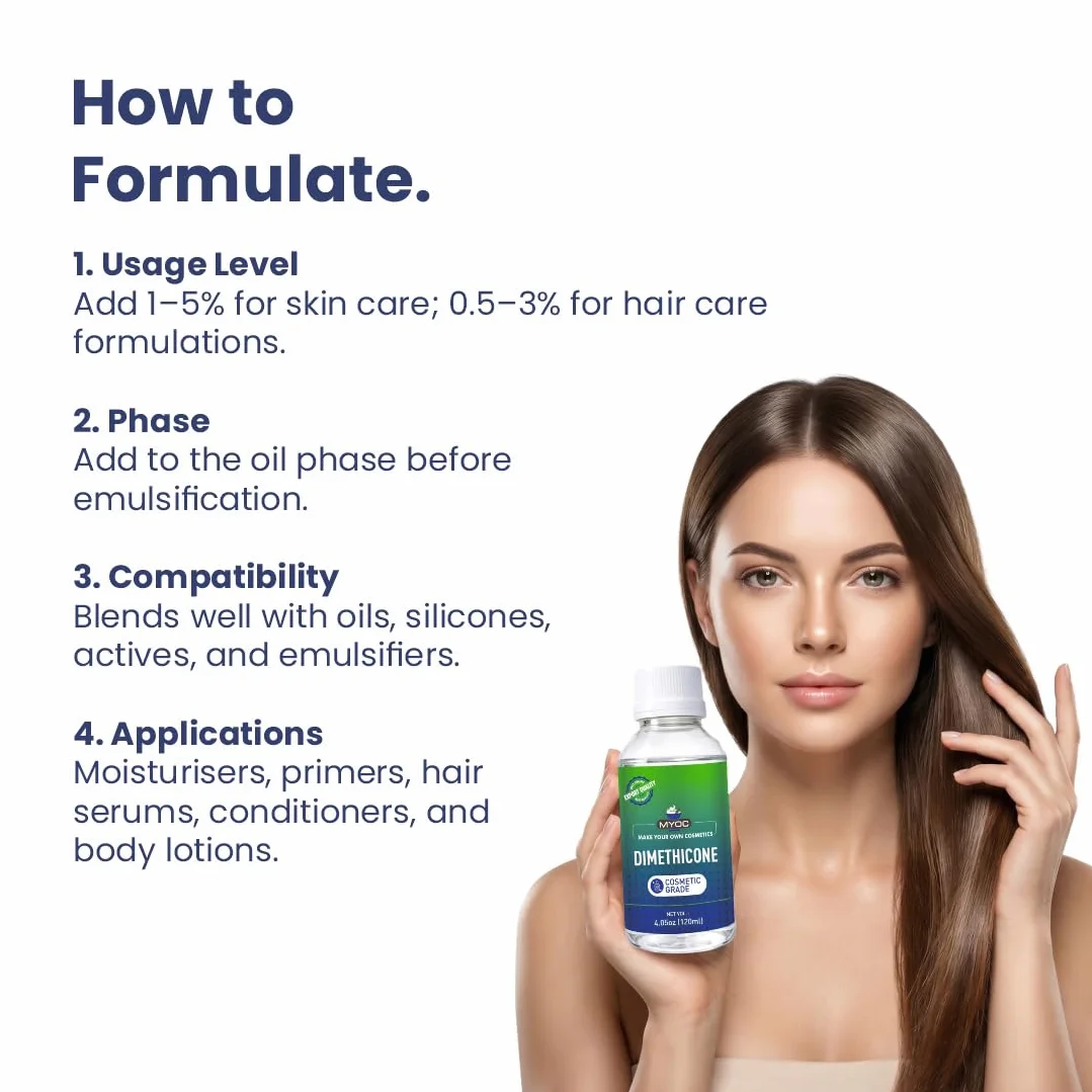 Dimethicone – Cosmetic Grade Silicone for DIY Skincare, serum do włosów i makijażu | 120 ml
