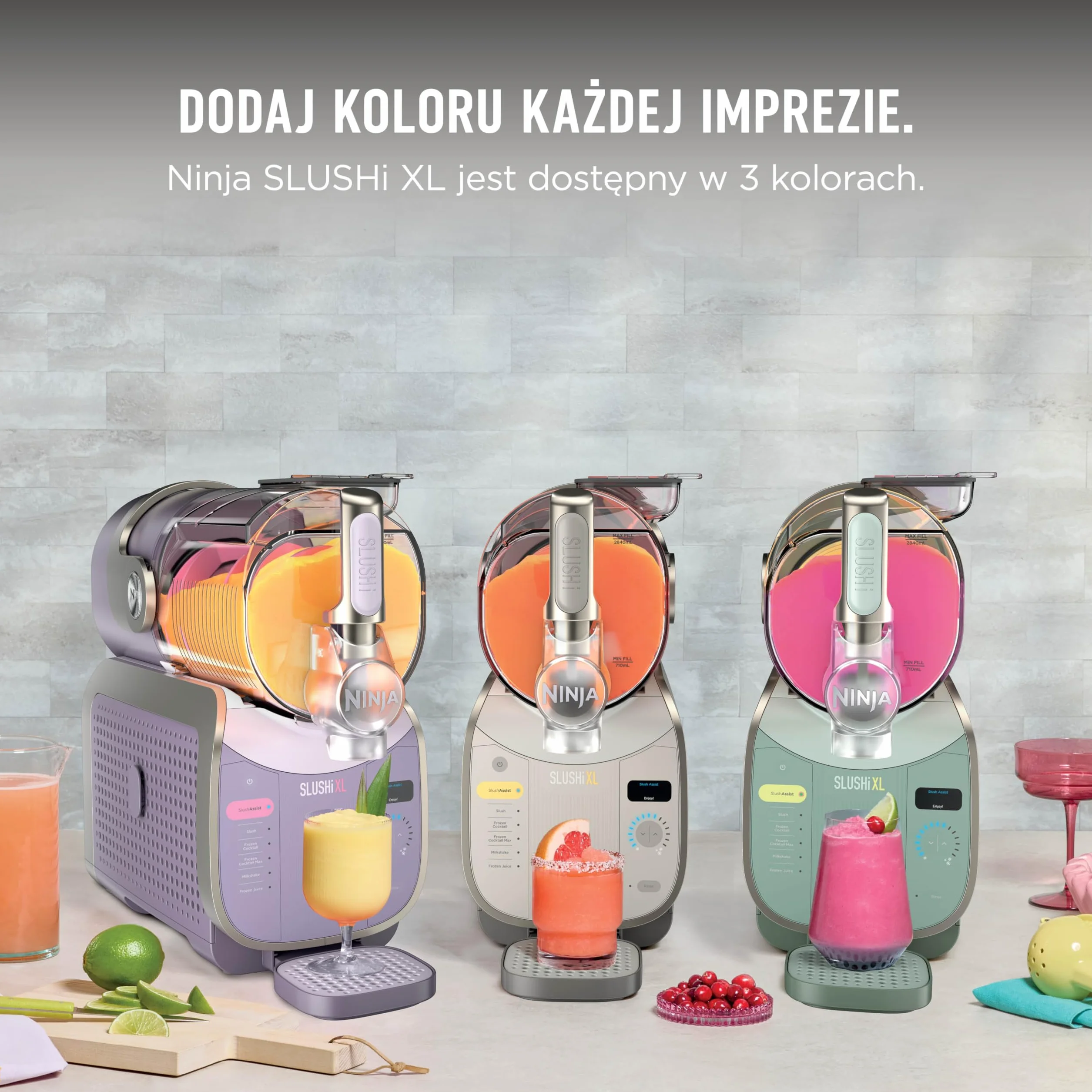 Ninja SLUSHi XL wielofunkcyjna maszyna do mrożonych napojów z technologią SlushAssist, Bardzo duża pojemność 3,7l (maks. napełnienie 2840ml), Przygotuj slushie, mrożone koktajle itp. Zielony FS601EUGN