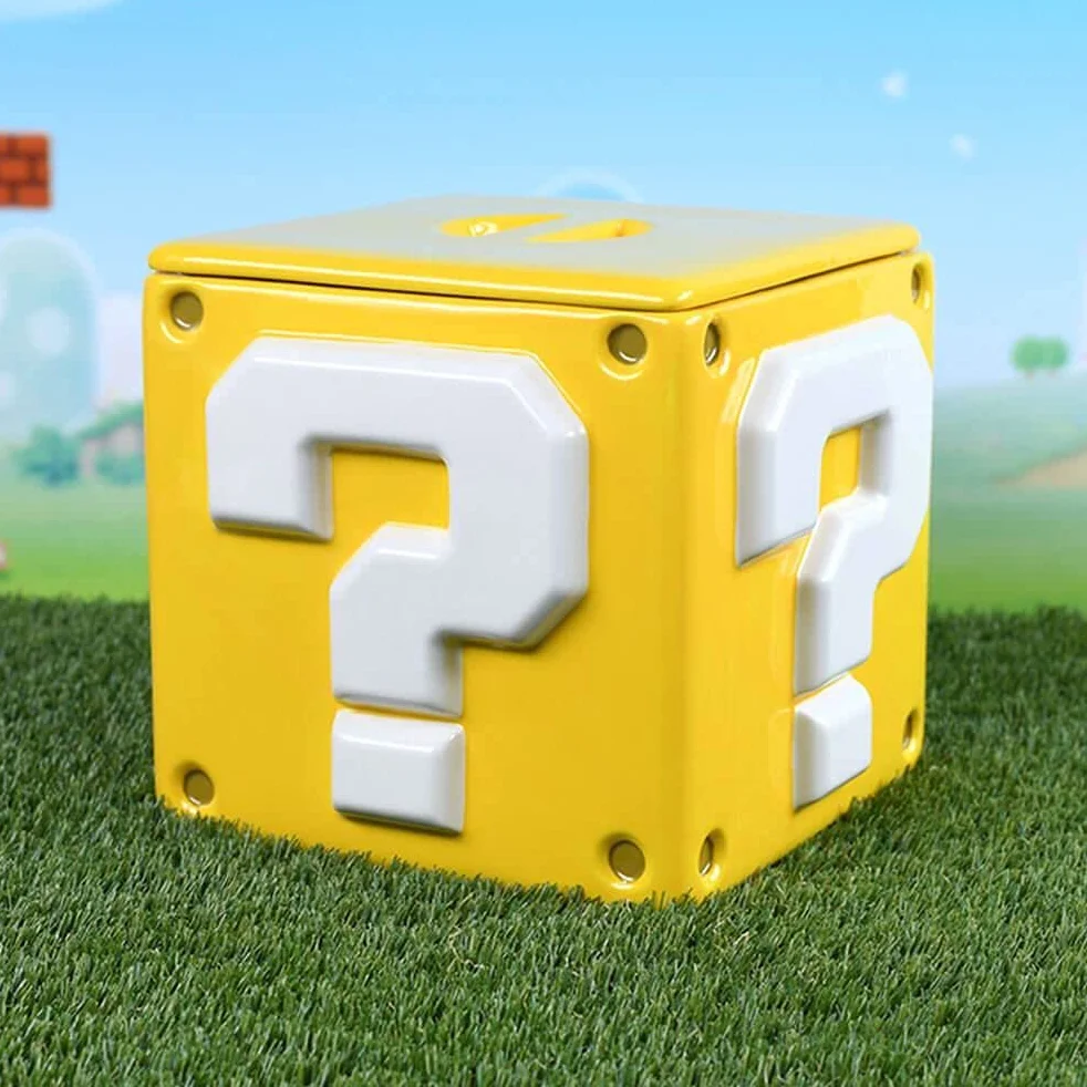 Super Mario Bros blok zapytania blok ceramiczny słoik do przechowywania ciasteczek