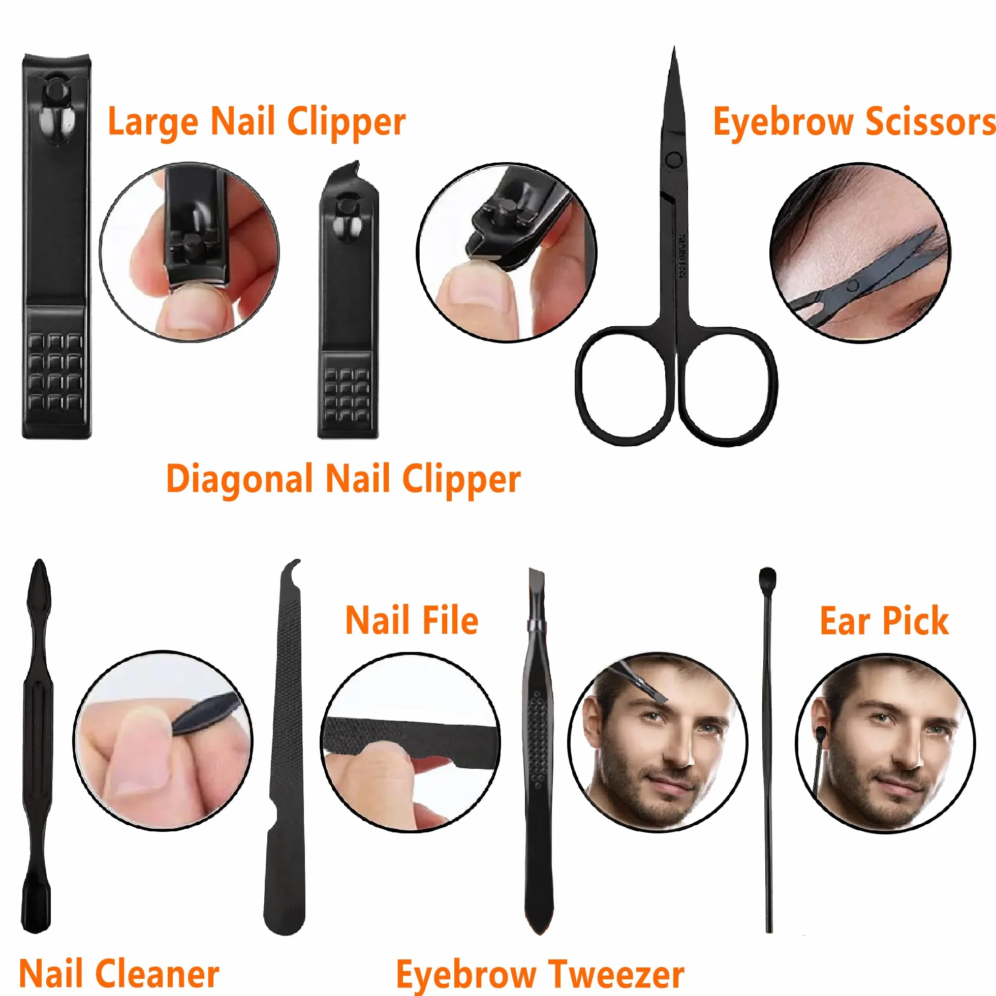 Zestaw do manicure męski zestaw obcinaczy do paznokci higieny osobistej zestawy do pielęgnacji paznokci podróżny zestaw do pielęgnacji paznokci manicure obcinacz do paznokci zestaw do