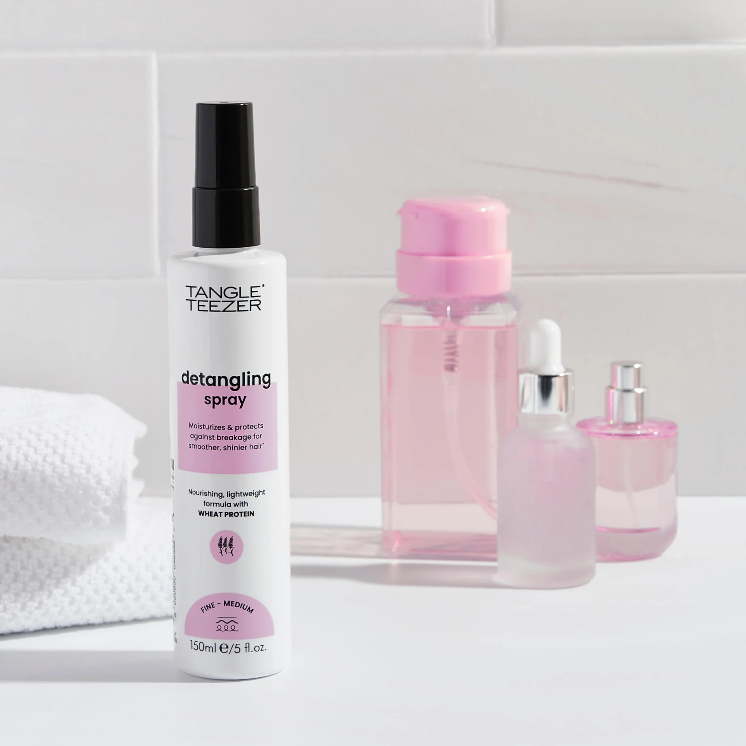 Tangle Teezer Detangling Spray do włosów delikatnych i średnich - Nawilża, odżywia, wzmacnia - Wegański i nie testowany na zwierzętach produkt umożliwiający delikatne i szybkie rozczesywanie