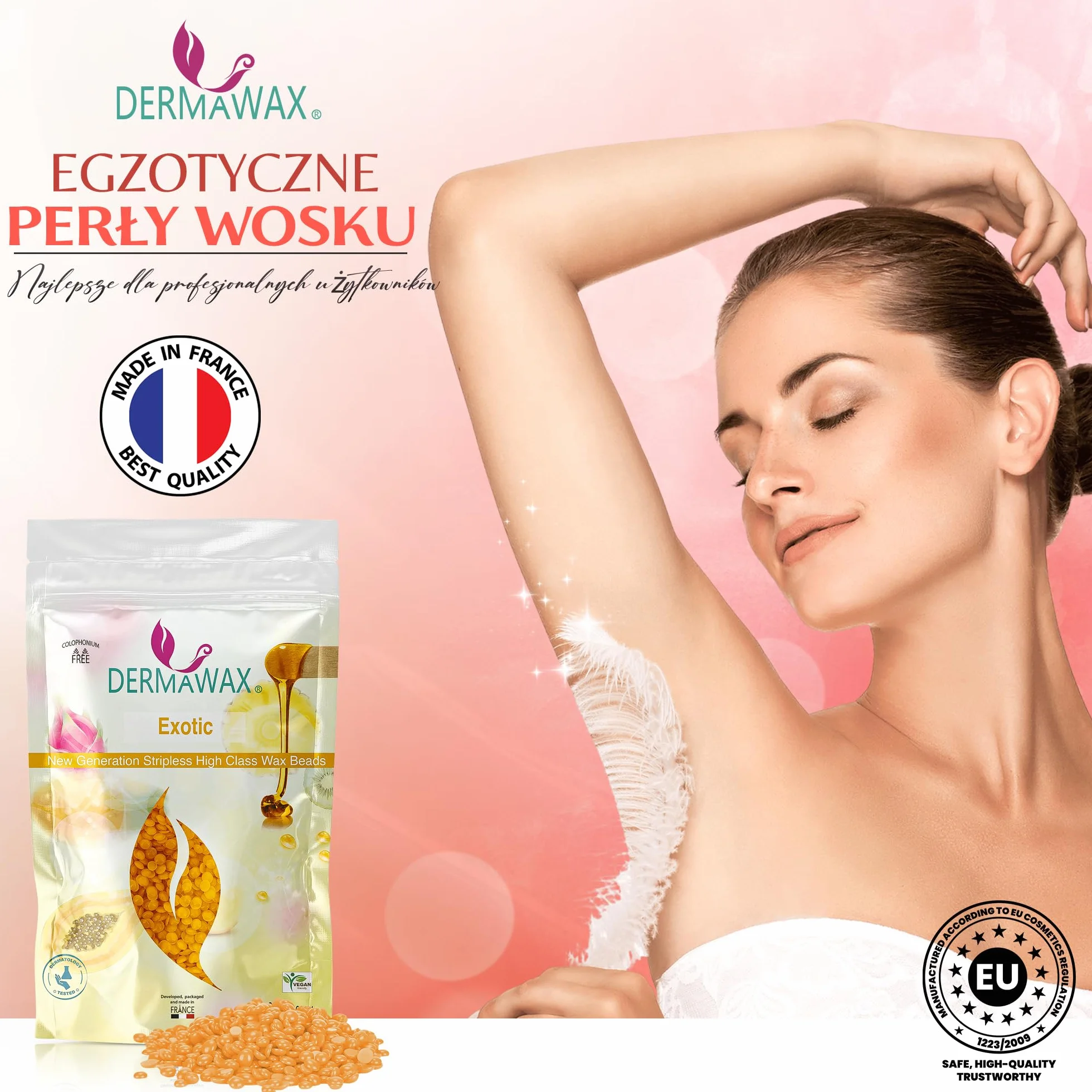 800 g Egzotycznych Perełek Wosku Dermawax z Olejem z Marakui Wosk Wysokiej Wydajności do Depilacji Depilacja Brazylijska Całego Ciała