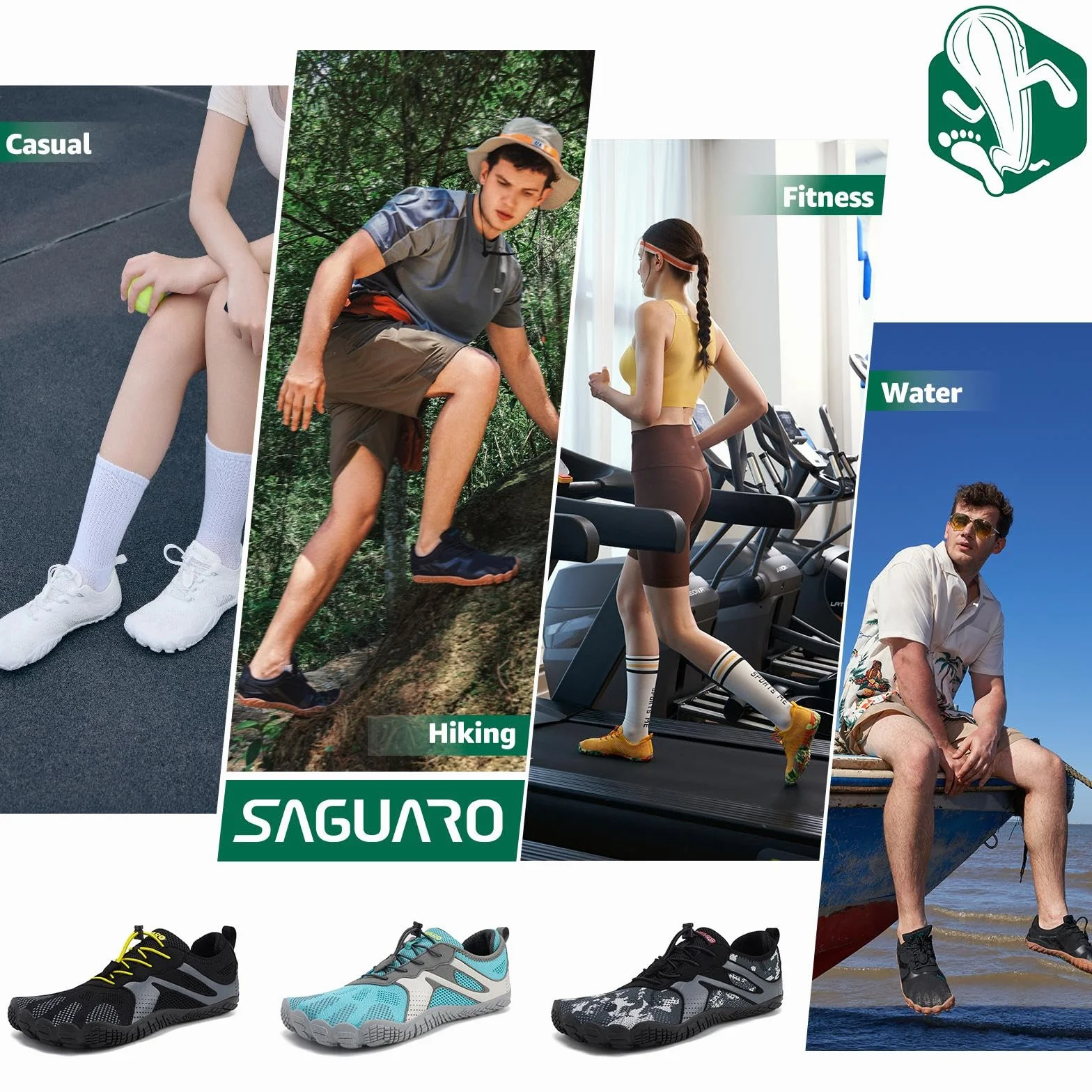 SAGUARO Buty barefoot, na szlak, mężczyźni, kobiety, oddychające, antypoślizgowe, buty minimalistyczne