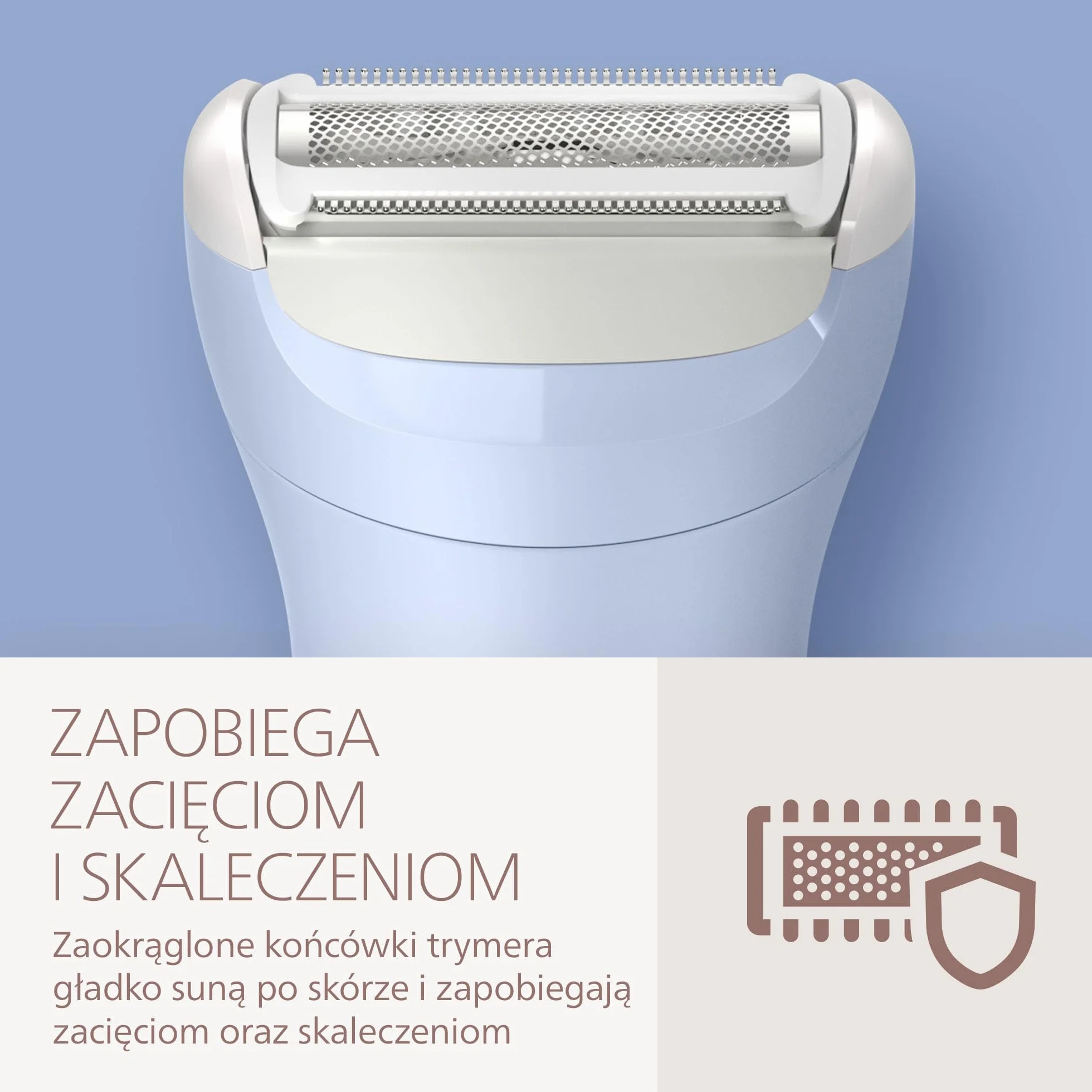 Philips golarka damska serii 6000 – bezprzewodowa, elektryczna golarka do golenia na mokro i sucho, z systemem trzech ostrzy, do nóg i ciała, czas pracy 80 minut, model BRL127/00
