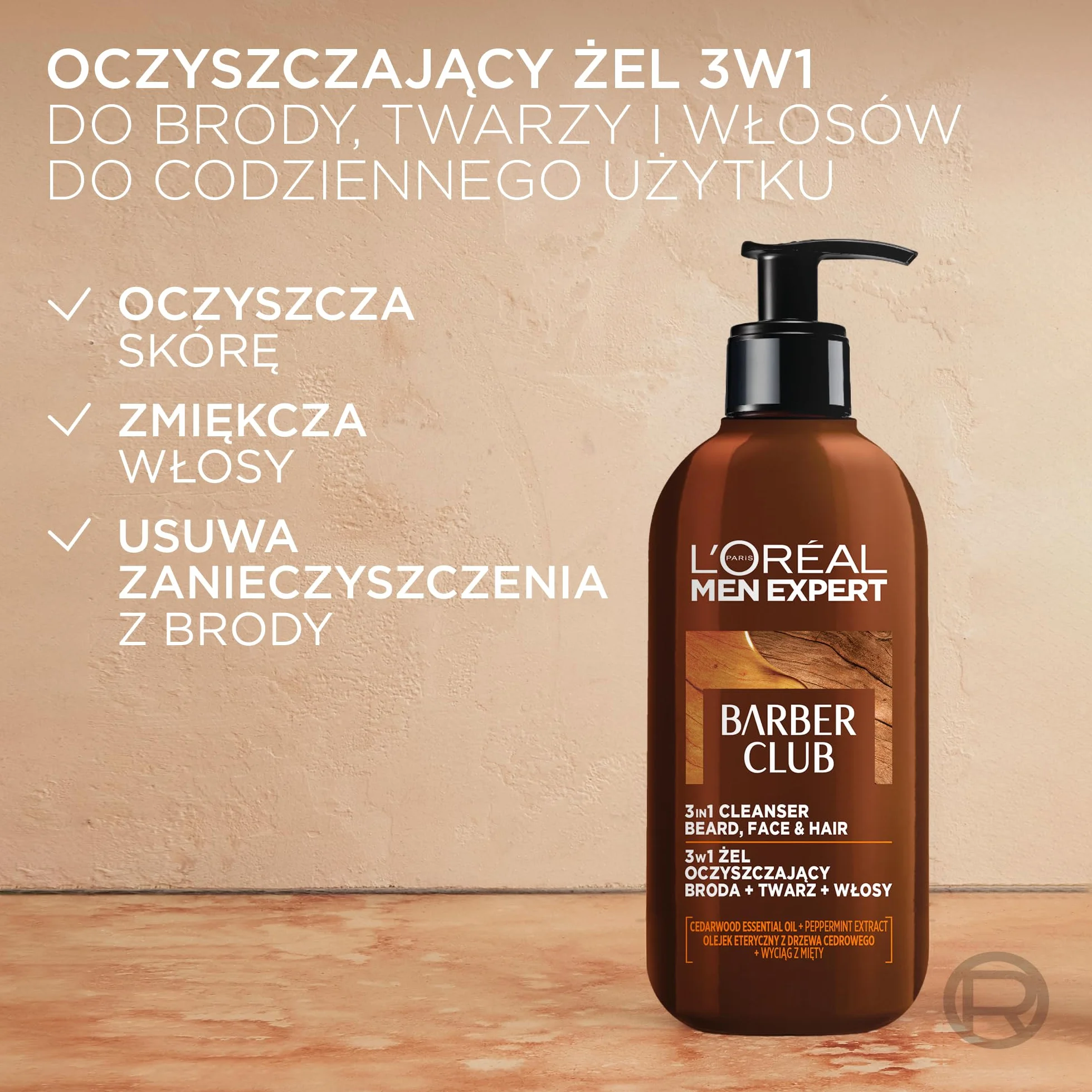 L'Oréal Paris Men Expert Barber Club Żel myjący Broda + Twarz + Włosy, 200 ml