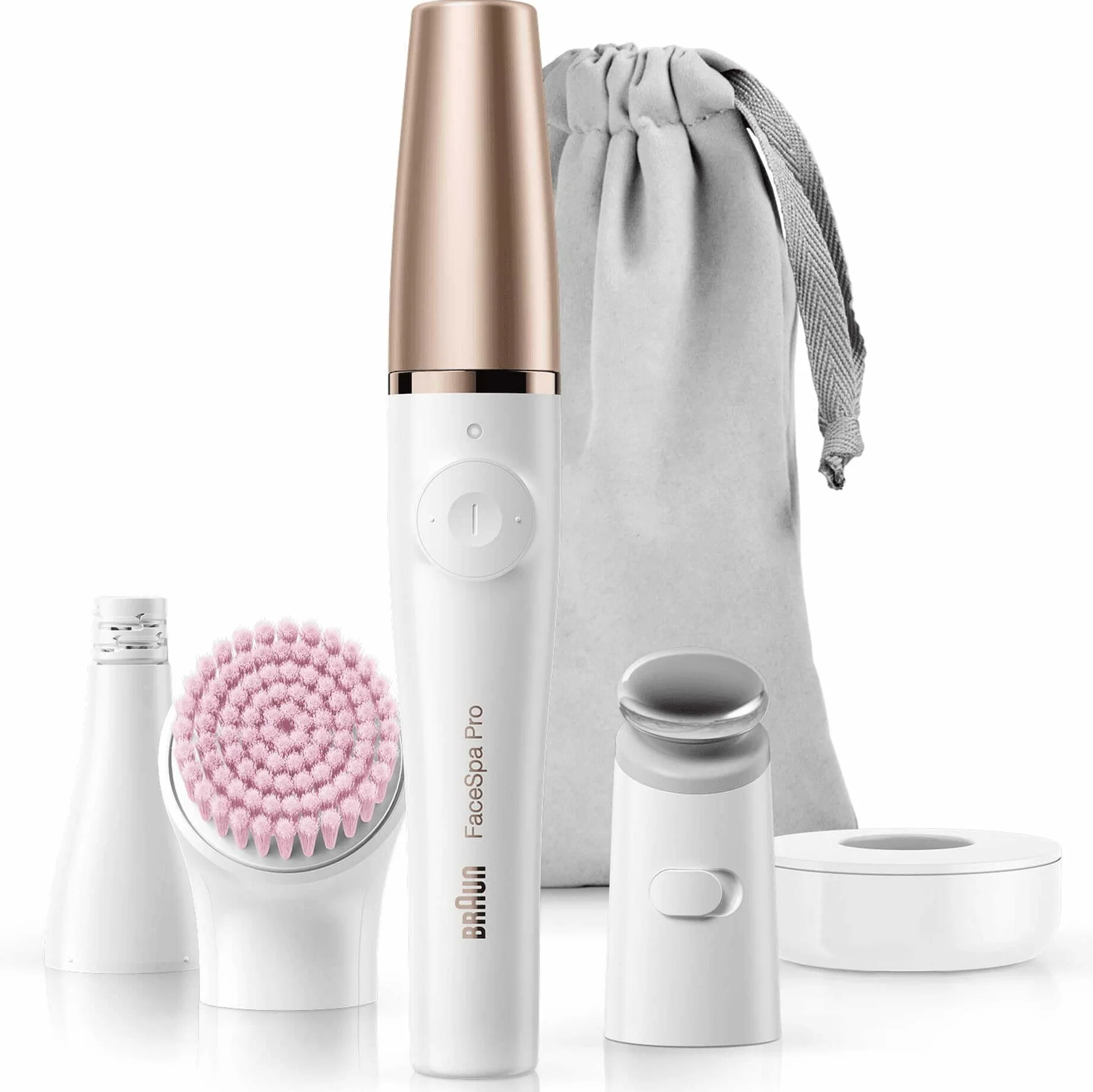 Braun FaceSpaPro Zestaw Do Oczyszczania Twarzy, Biało/Złoty