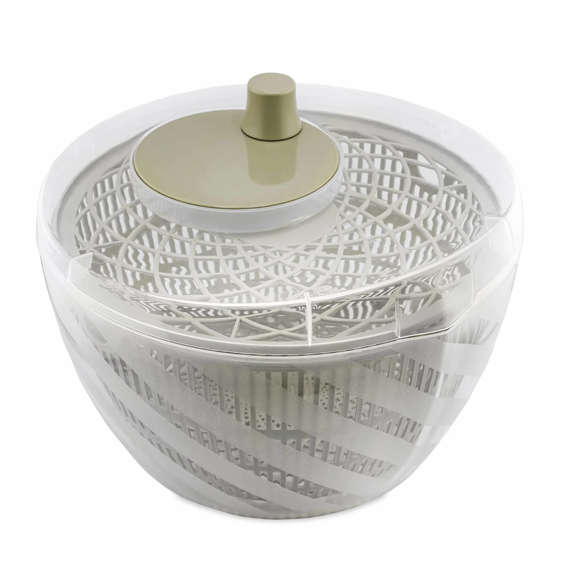 BranQ Home essential GreenSpin, ręczna wirówka do sałaty, warzyw, owoców lub ziół, pojemność kosza 6 l, wykonana z tworzywa sztucznego wolnego od BPA, wymiary: 26 x 26,5 x 17,5 cm