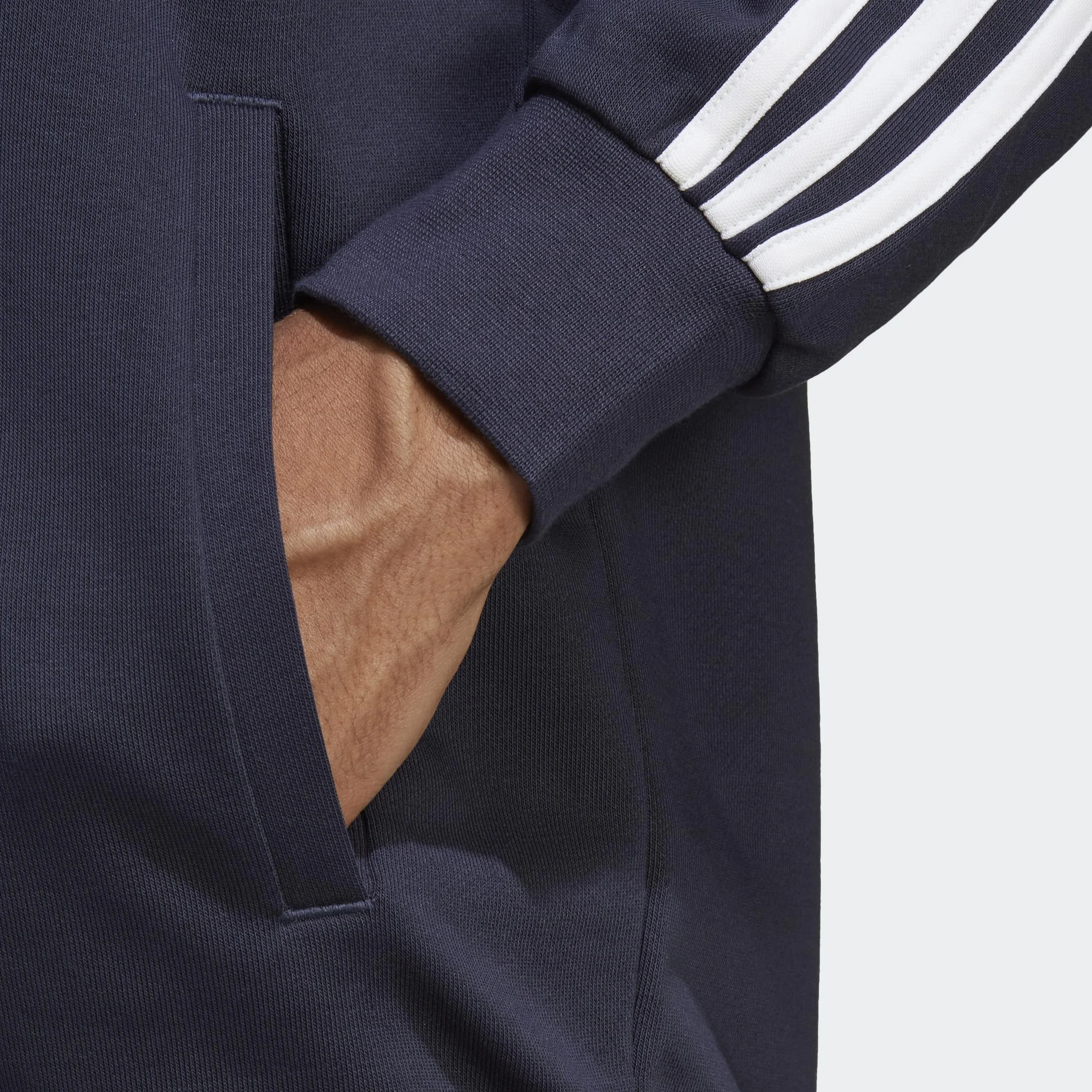 adidas Mężczyźni Basic 3-Stripes French Terry Track Suit, Legend Ink, L