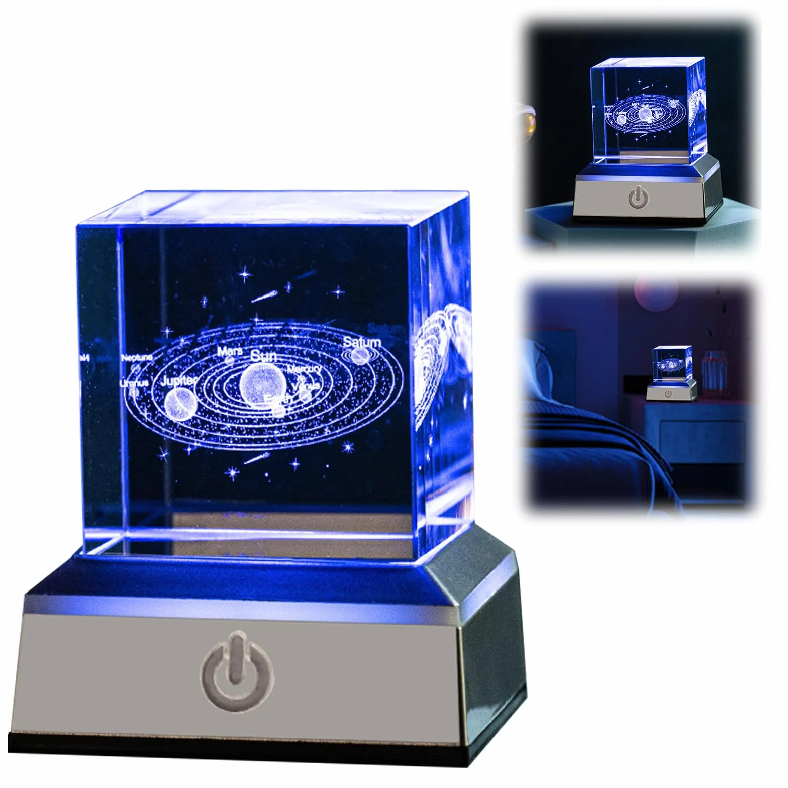 Kryształowa kula 3D, kryształowa kula 3D, kryształowa kula 3D, lampka nocna, galaktyka, kryształowa kula z diodami LED, kolorowa lampka nocna, podstawa dla miłośników astronomii, dekoracja