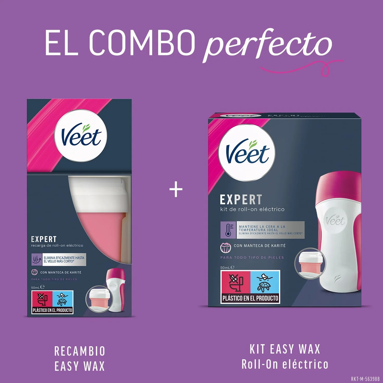 Veet Easy Wax Roll-On, 50 ml