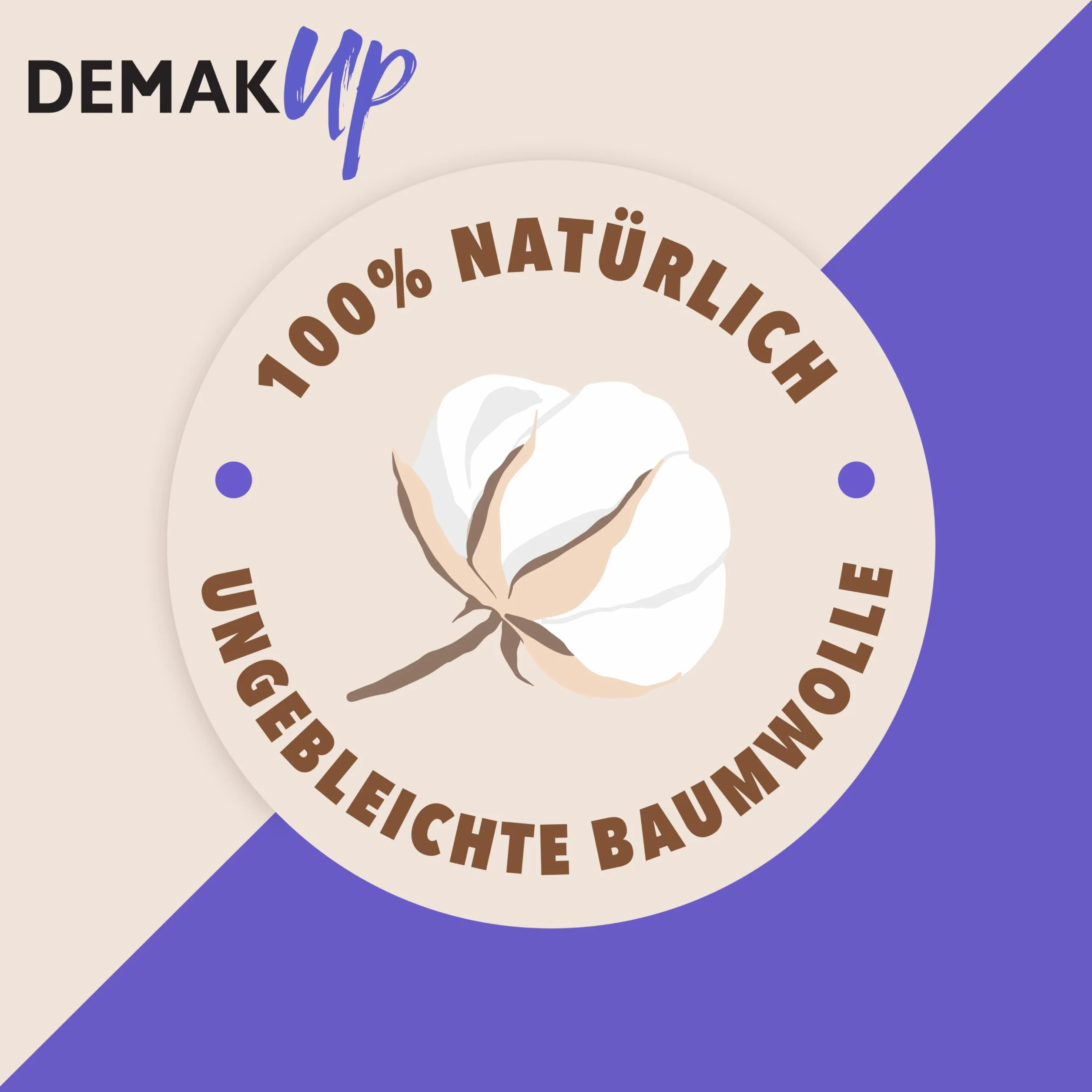 Demak'up Oryginalny zestaw 105 wacików/płatków do demakijażu, zestaw 1 szt