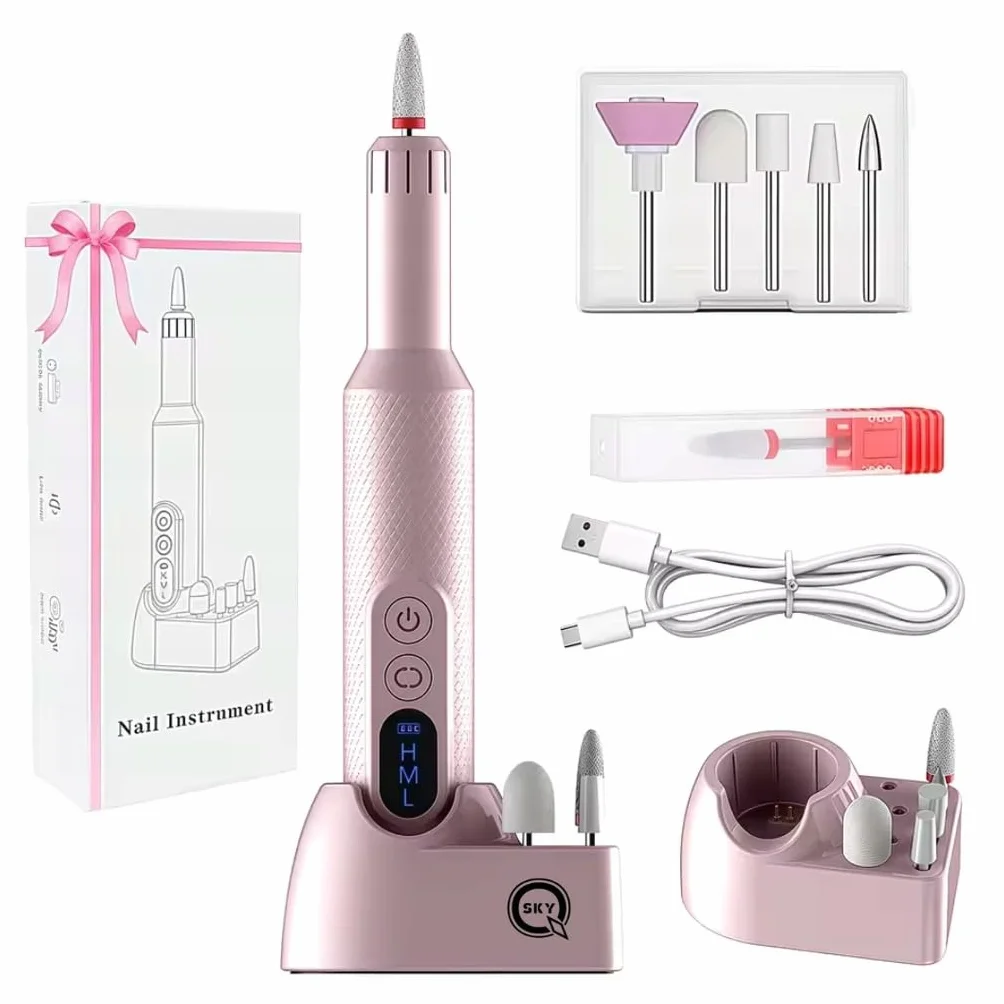 PROFESJONALNA FREZARKA DO PAZNOKCI MANICURE ZESTAW BEZPRZEWODOWA 18000RPM